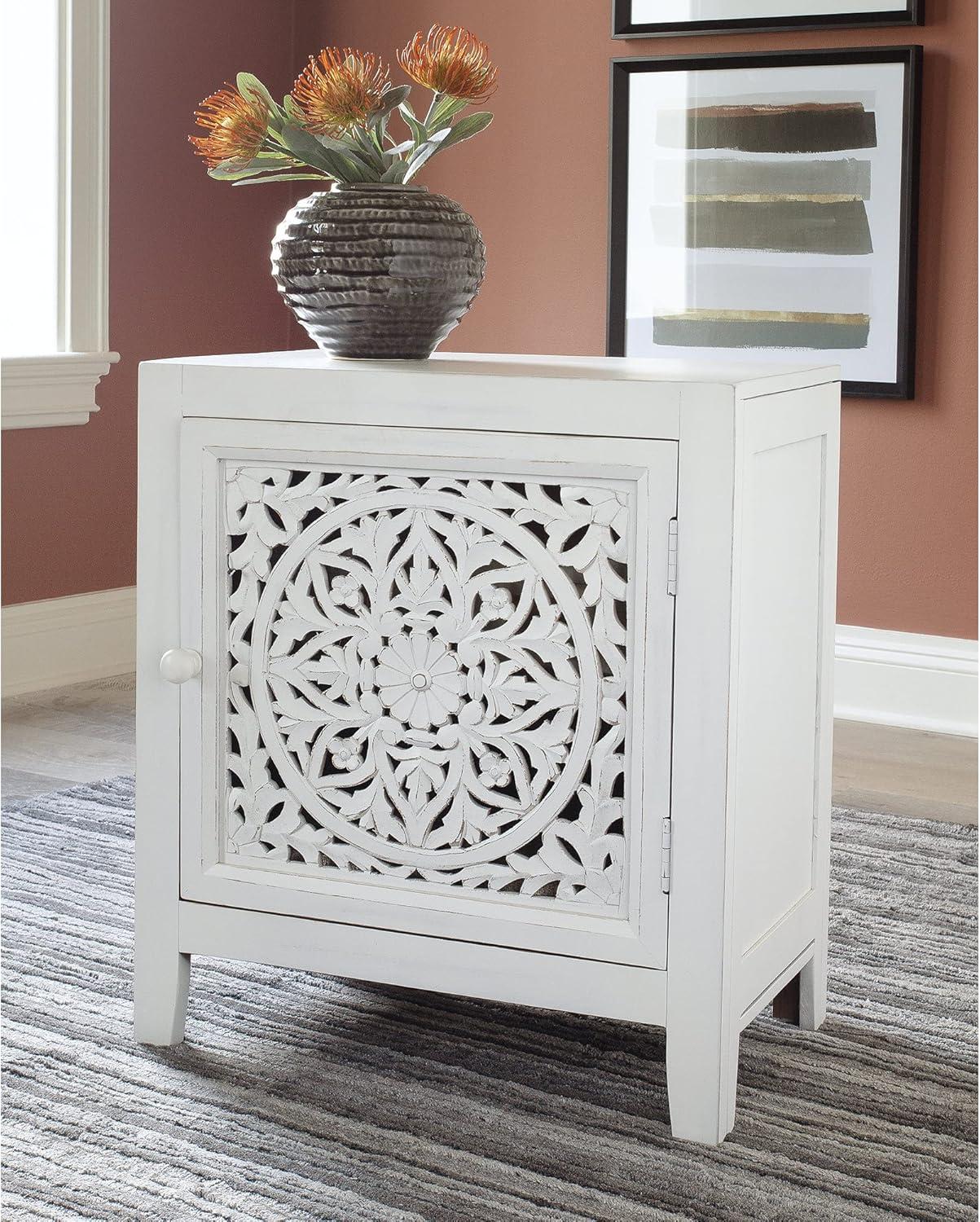 imageSignature Design by Ashley Fossil Ridge Rustic Accent Cabinet or Server Dark BrownAccent Cabinet