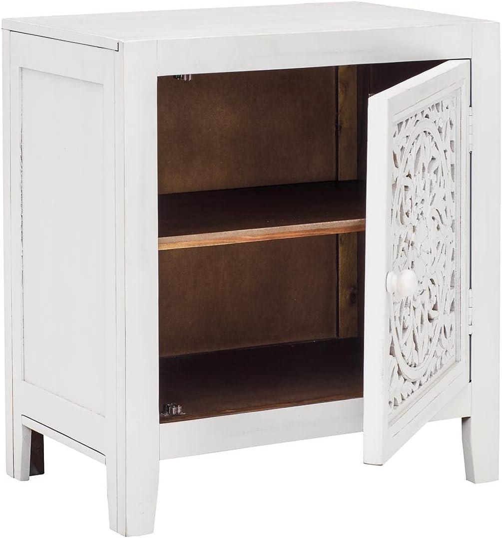 imageSignature Design by Ashley Fossil Ridge Rustic Accent Cabinet or Server Dark BrownAccent Cabinet