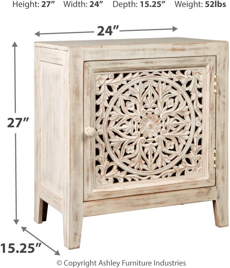 imageSignature Design by Ashley Fossil Ridge Rustic Accent Cabinet or Server Dark BrownAccent Cabinet