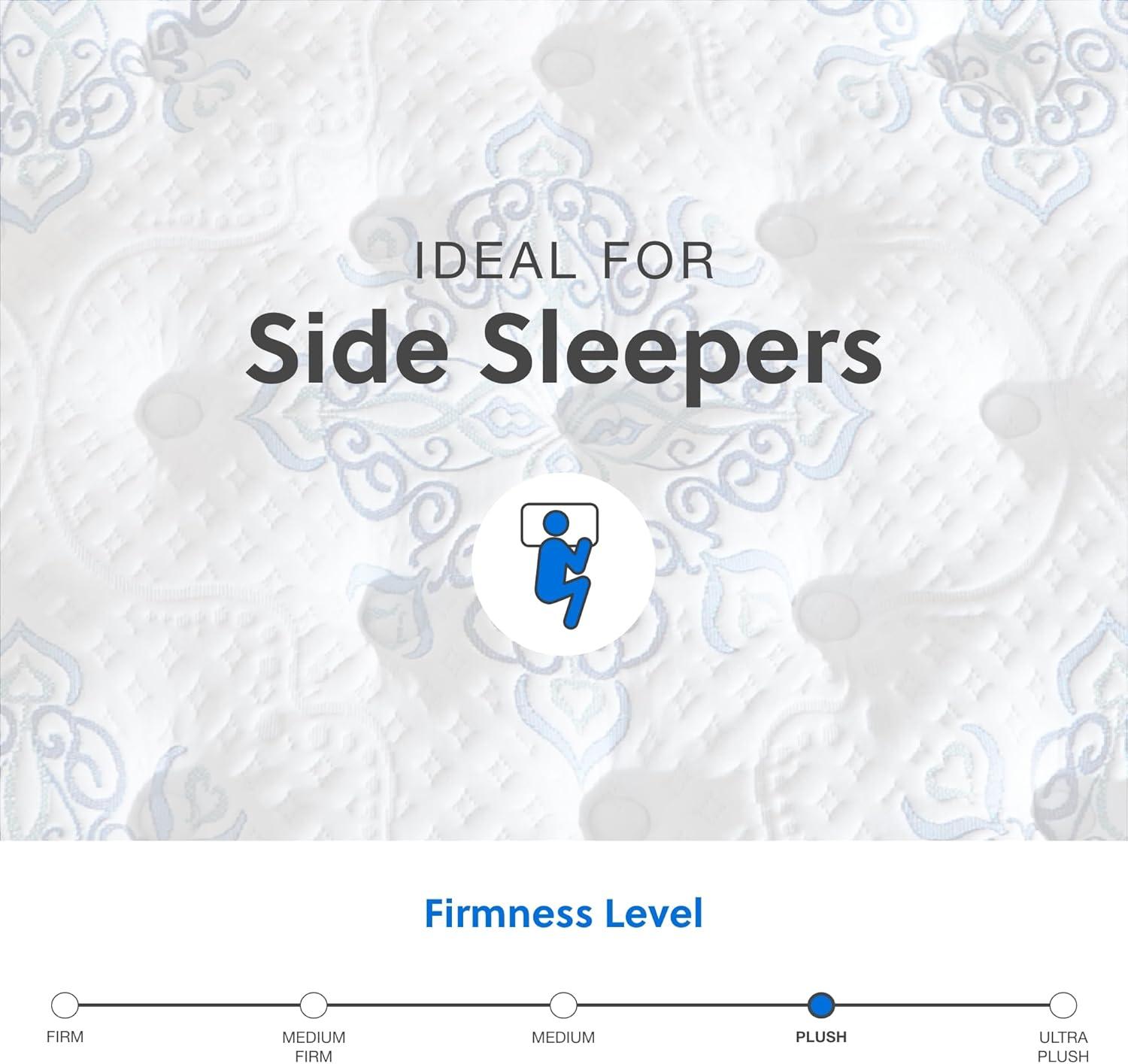 imageSignature Design by Ashley Full Size Augusta2 Mattress 12 Inch Euro Pillow Top Hybrid Mattress with Lumbar Support Gel Memory Foam Fiberglass Free Mattress In A BoxCalifornia King