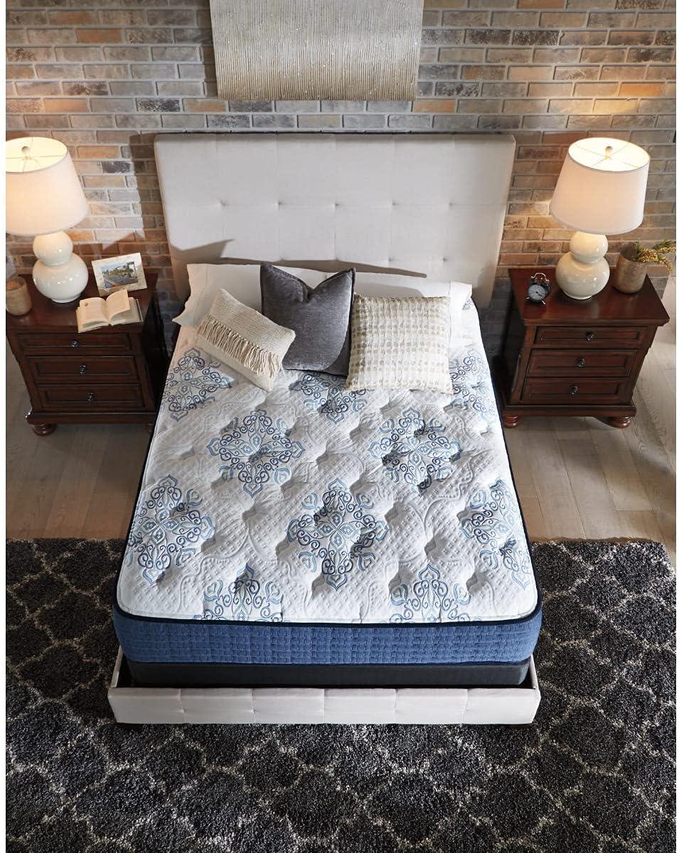 imageSignature Design by Ashley Full Size Augusta2 Mattress 12 Inch Euro Pillow Top Hybrid Mattress with Lumbar Support Gel Memory Foam Fiberglass Free Mattress In A BoxTwin