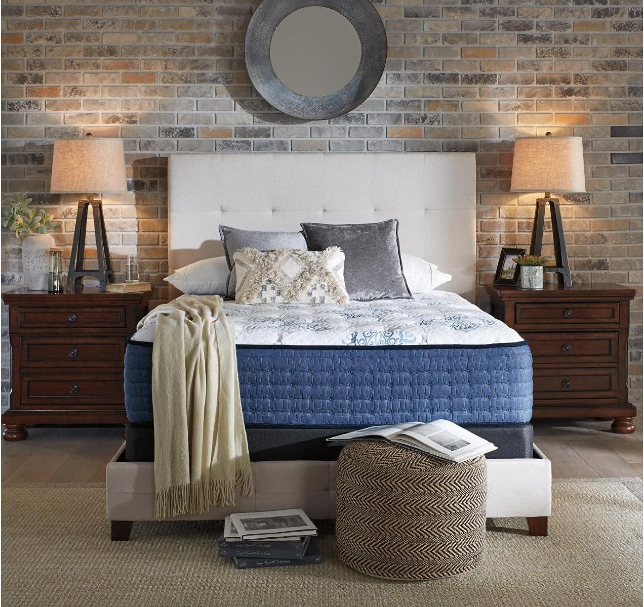 imageSignature Design by Ashley Full Size Augusta2 Mattress 12 Inch Euro Pillow Top Hybrid Mattress with Lumbar Support Gel Memory Foam Fiberglass Free Mattress In A BoxCalifornia King