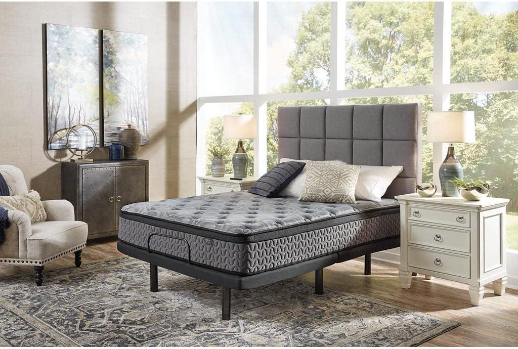 imageSignature Design by Ashley Full Size Augusta2 Mattress 12 Inch Euro Pillow Top Hybrid Mattress with Lumbar Support Gel Memory Foam Fiberglass Free Mattress In A BoxTwin