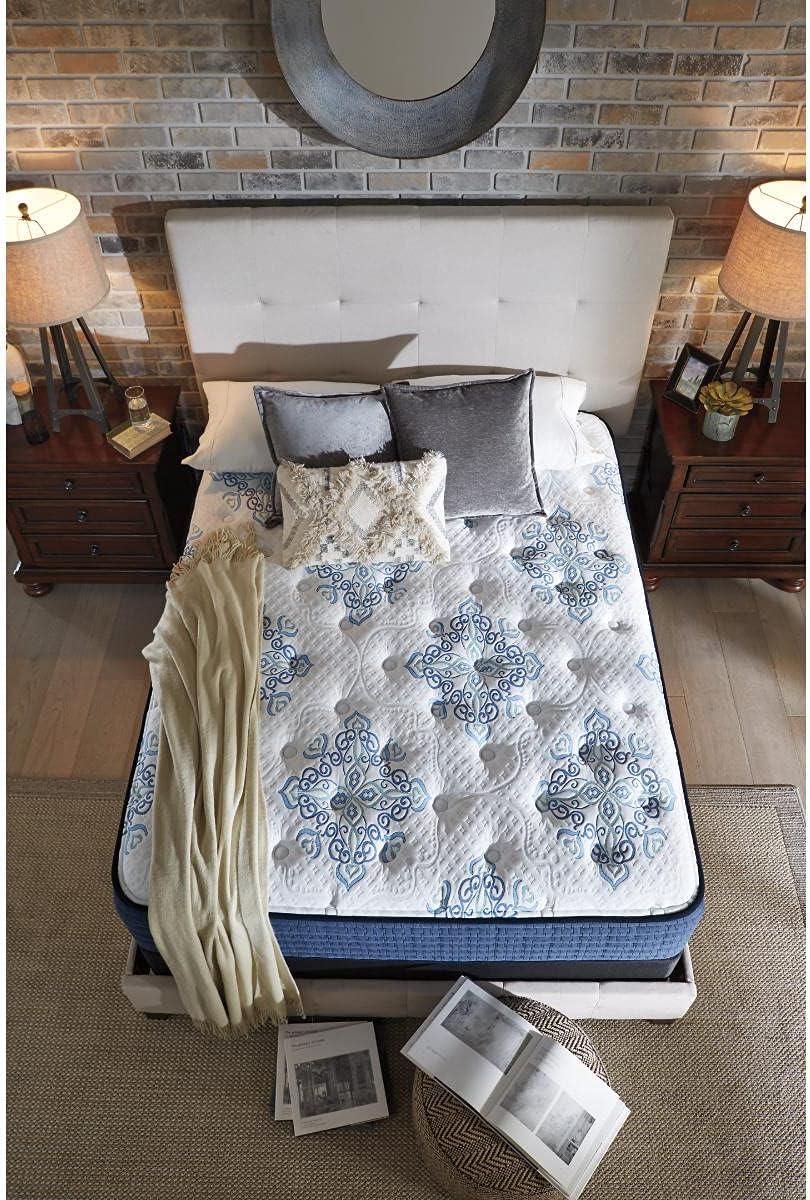 imageSignature Design by Ashley Full Size Augusta2 Mattress 12 Inch Euro Pillow Top Hybrid Mattress with Lumbar Support Gel Memory Foam Fiberglass Free Mattress In A BoxTwin