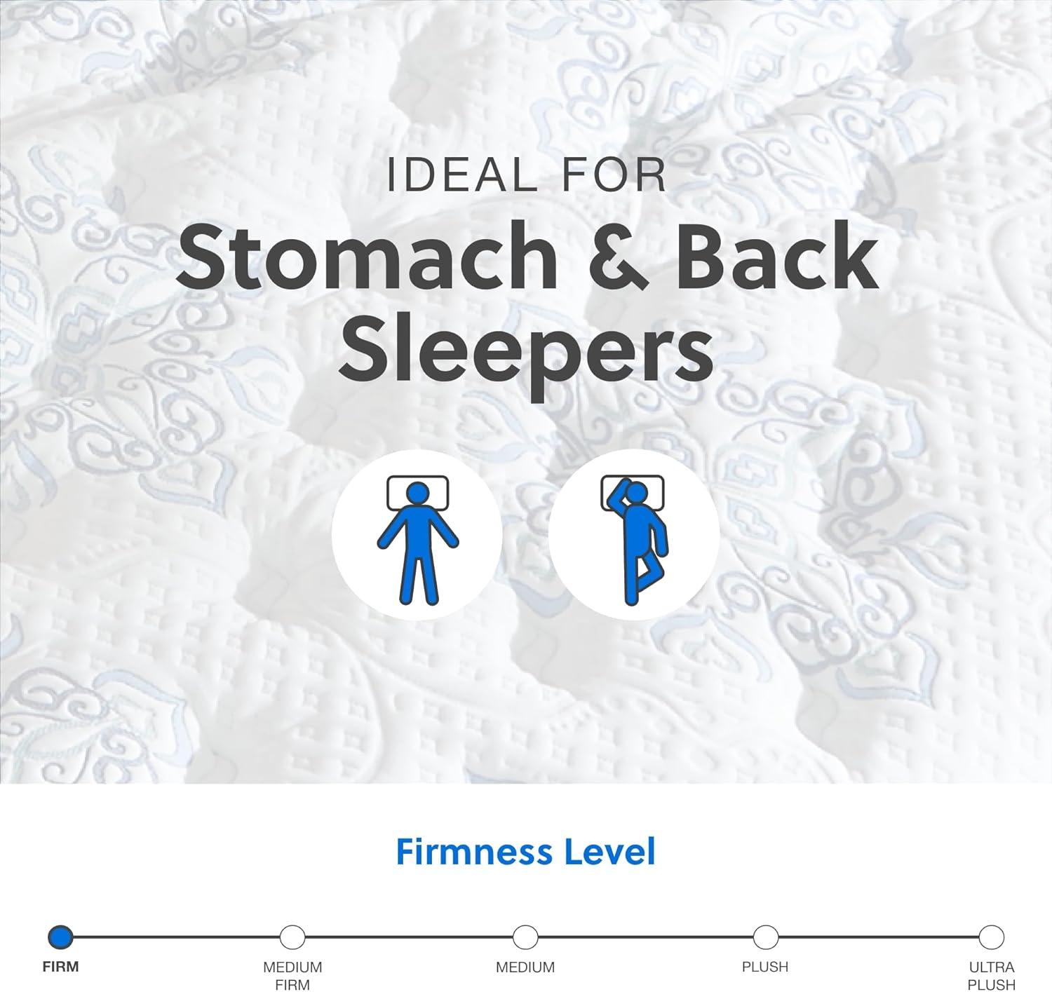 imageSignature Design by Ashley Full Size Augusta2 Mattress 12 Inch Euro Pillow Top Hybrid Mattress with Lumbar Support Gel Memory Foam Fiberglass Free Mattress In A BoxTwin