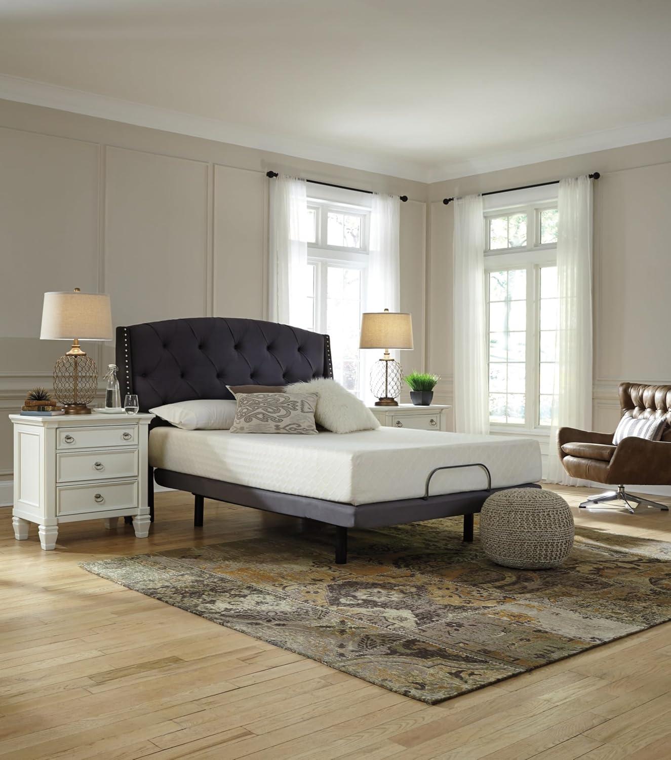 imageSignature Design by Ashley Full Size Chime 8 Inch Medium Firm Gel Memory Foam Mattress with Green Tea ampamp Charcoal Extract Fiberglass Free Mattress In A BoxFull