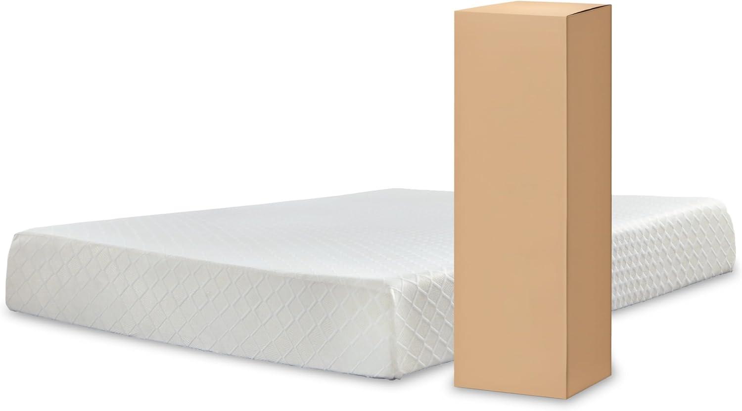 imageSignature Design by Ashley Full Size Chime 8 Inch Medium Firm Gel Memory Foam Mattress with Green Tea ampamp Charcoal Extract Fiberglass Free Mattress In A BoxFull