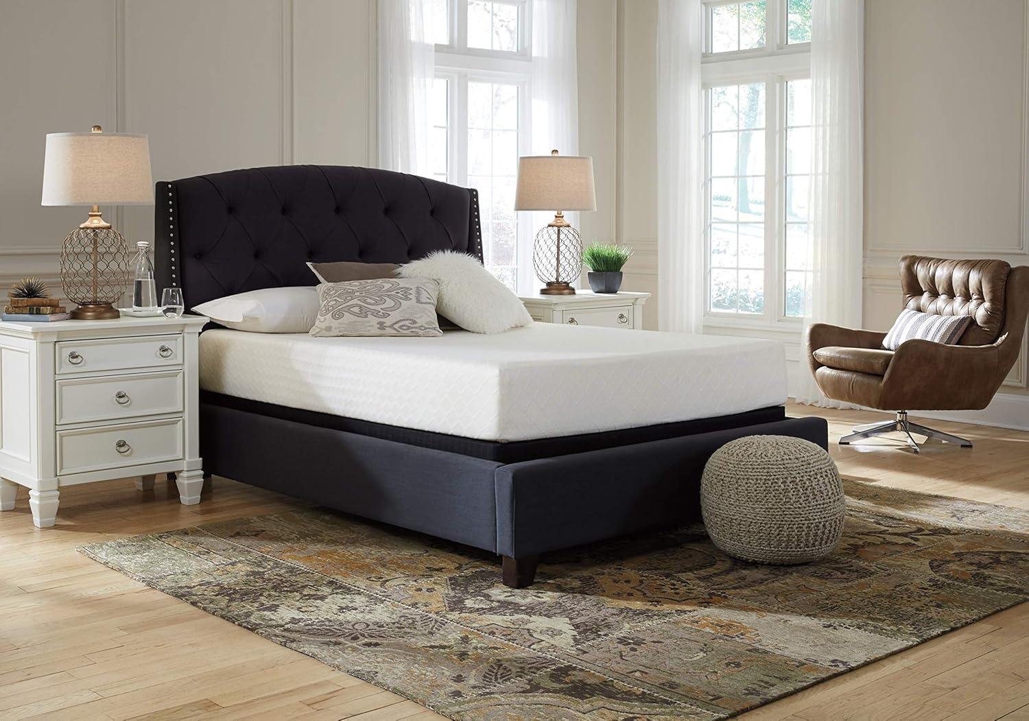 imageSignature Design by Ashley Full Size Chime 8 Inch Medium Firm Gel Memory Foam Mattress with Green Tea ampamp Charcoal Extract Fiberglass Free Mattress In A BoxFull