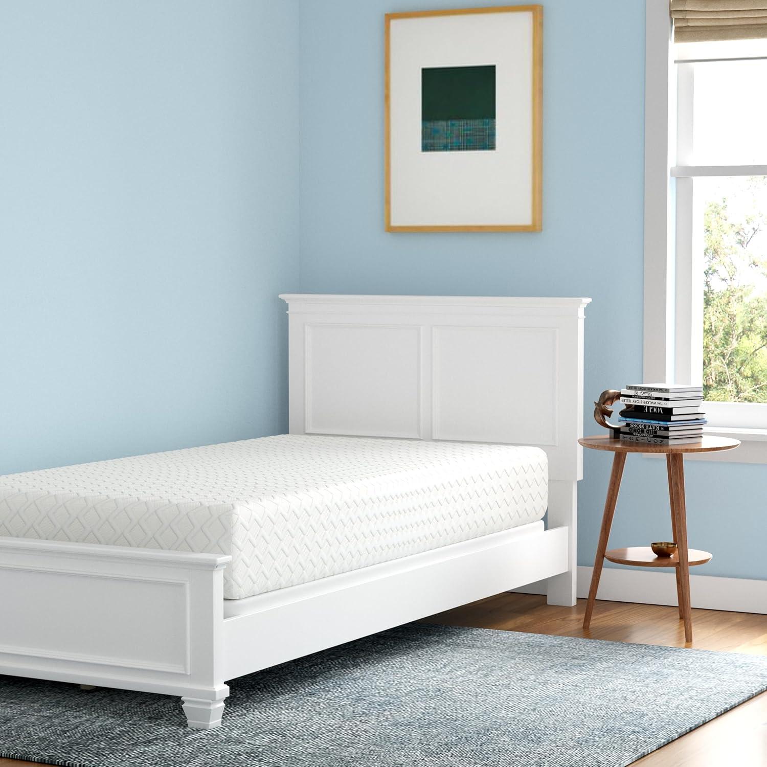 imageSignature Design by Ashley Full Size Chime 8 Inch Medium Firm Gel Memory Foam Mattress with Green Tea ampamp Charcoal Extract Fiberglass Free Mattress In A BoxTwin
