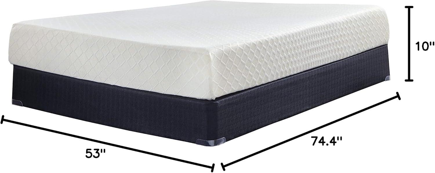 imageSignature Design by Ashley Full Size Chime 8 Inch Medium Firm Gel Memory Foam Mattress with Green Tea ampamp Charcoal Extract Fiberglass Free Mattress In A BoxFull