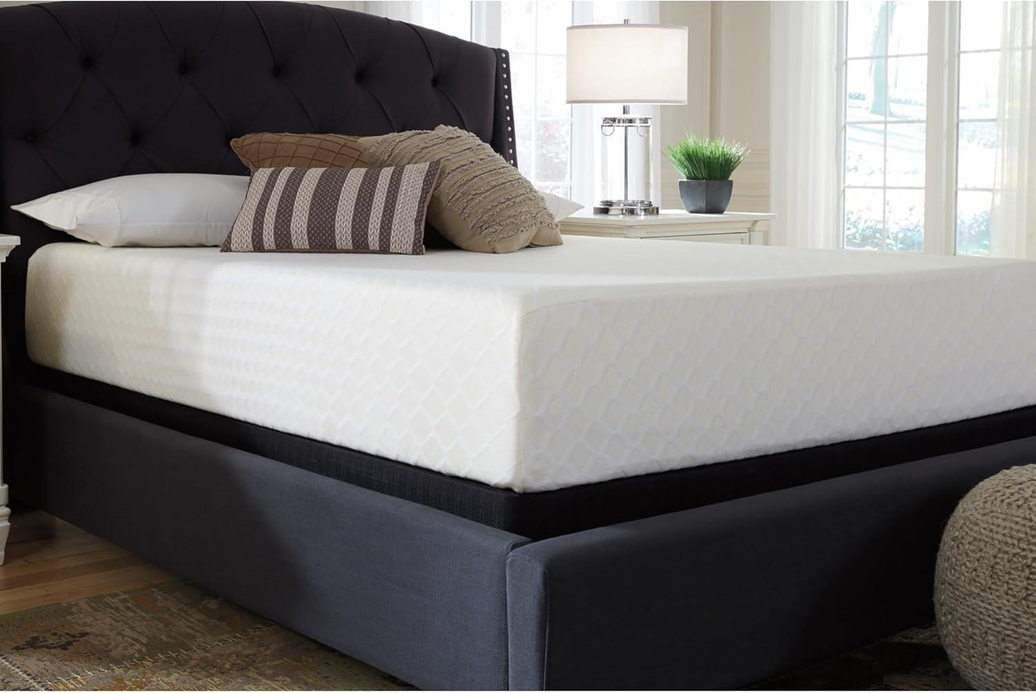 imageSignature Design by Ashley Full Size Chime 8 Inch Medium Firm Gel Memory Foam Mattress with Green Tea ampamp Charcoal Extract Fiberglass Free Mattress In A BoxTwin