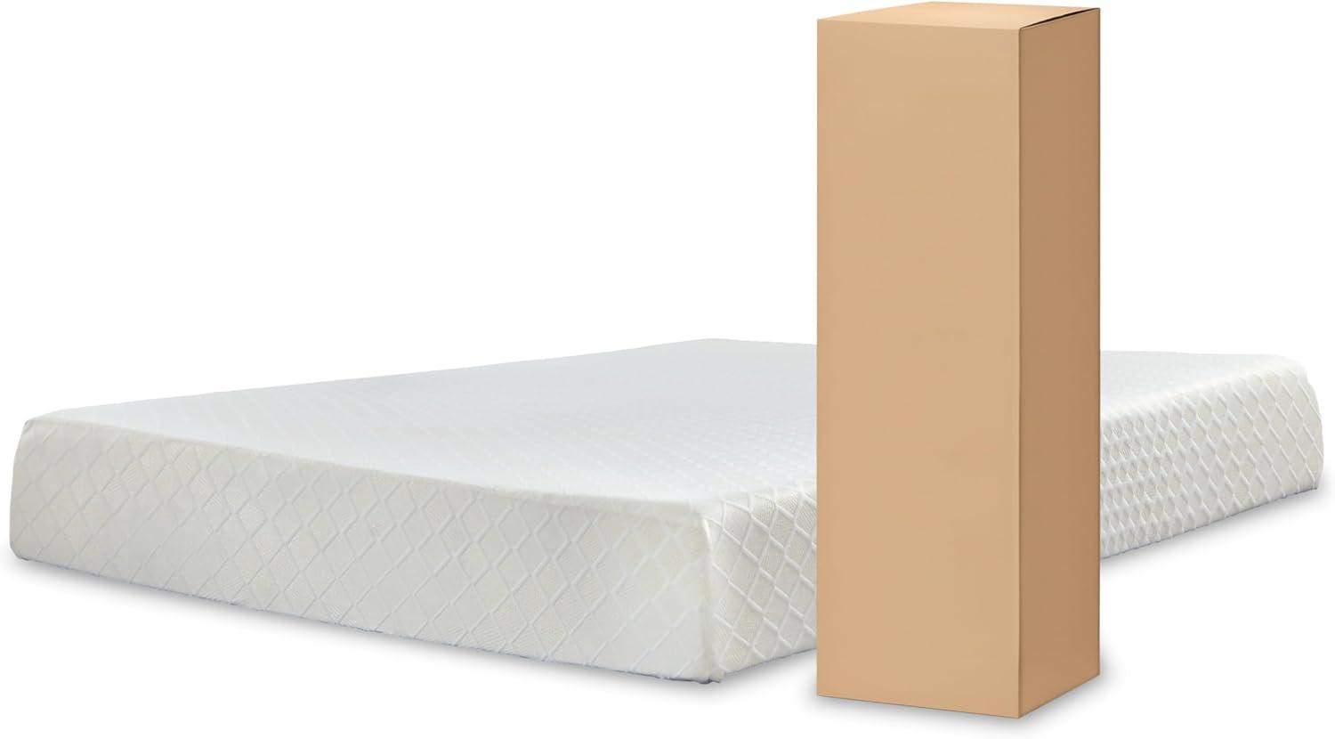 imageSignature Design by Ashley Full Size Chime 8 Inch Medium Firm Gel Memory Foam Mattress with Green Tea ampamp Charcoal Extract Fiberglass Free Mattress In A BoxTwin