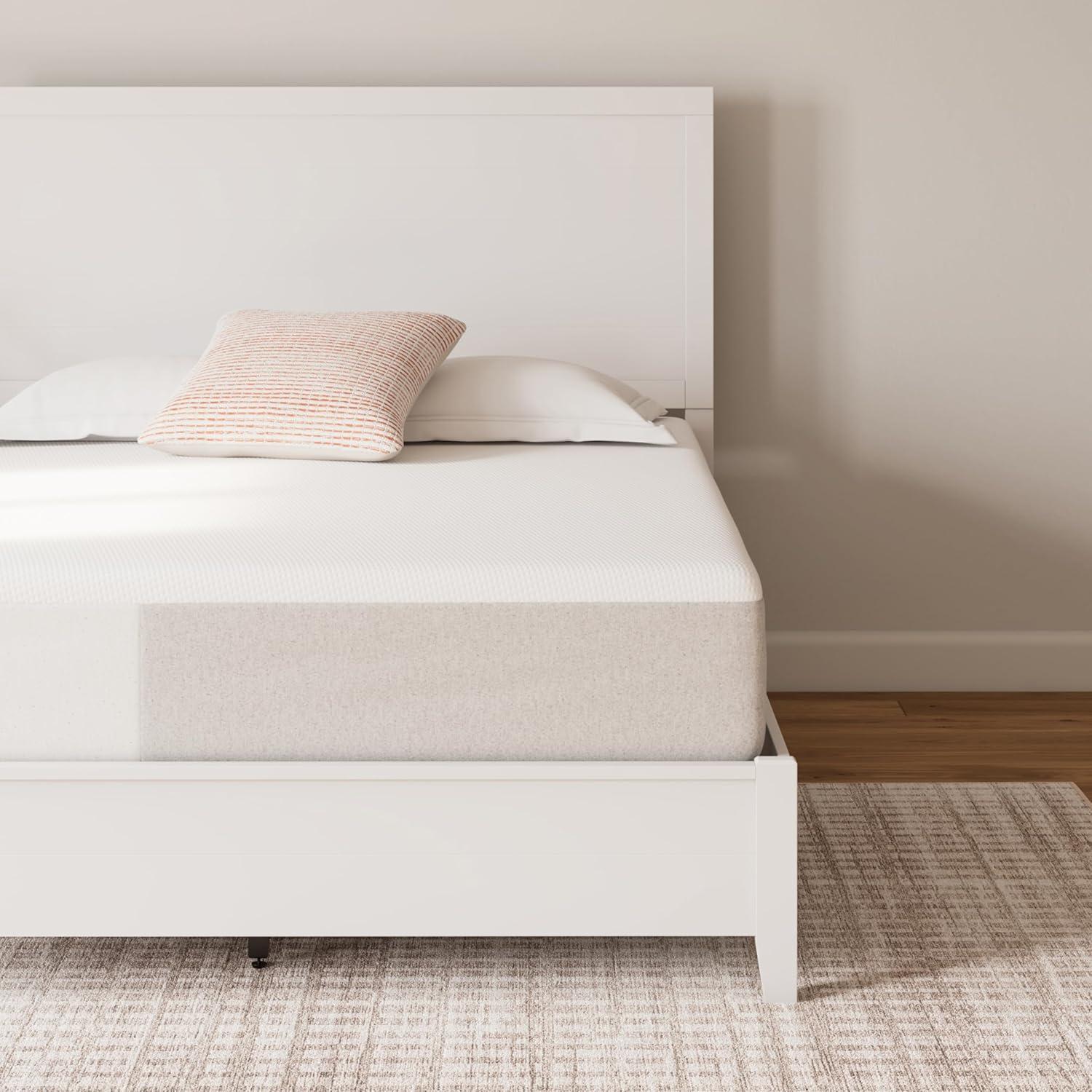 imageSignature Design by Ashley Full Size Chime 8 Inch Medium Firm Gel Memory Foam Mattress with Green Tea ampamp Charcoal Extract Fiberglass Free Mattress In A BoxFull