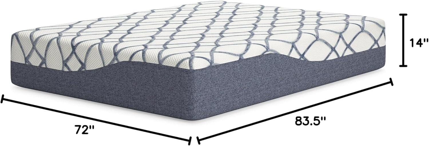 imageSignature Design by Ashley Full Size Chime 8 Inch Medium Firm Gel Memory Foam Mattress with Green Tea ampamp Charcoal Extract Fiberglass Free Mattress In A BoxCalifornia King