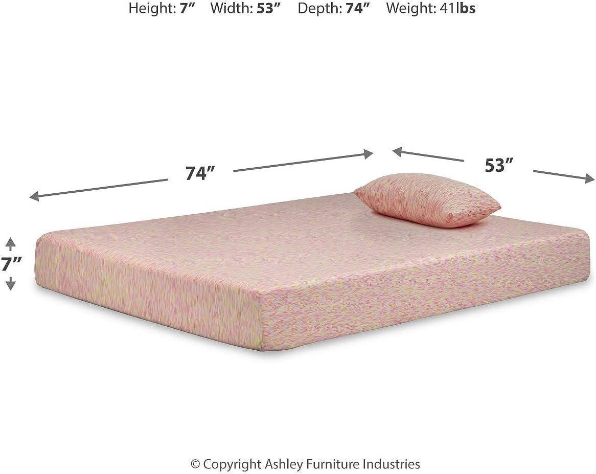 imageSignature Design by Ashley Full Size Chime 8 Inch Medium Firm Gel Memory Foam Mattress with Green Tea ampamp Charcoal Extract Fiberglass Free Mattress In A BoxFull