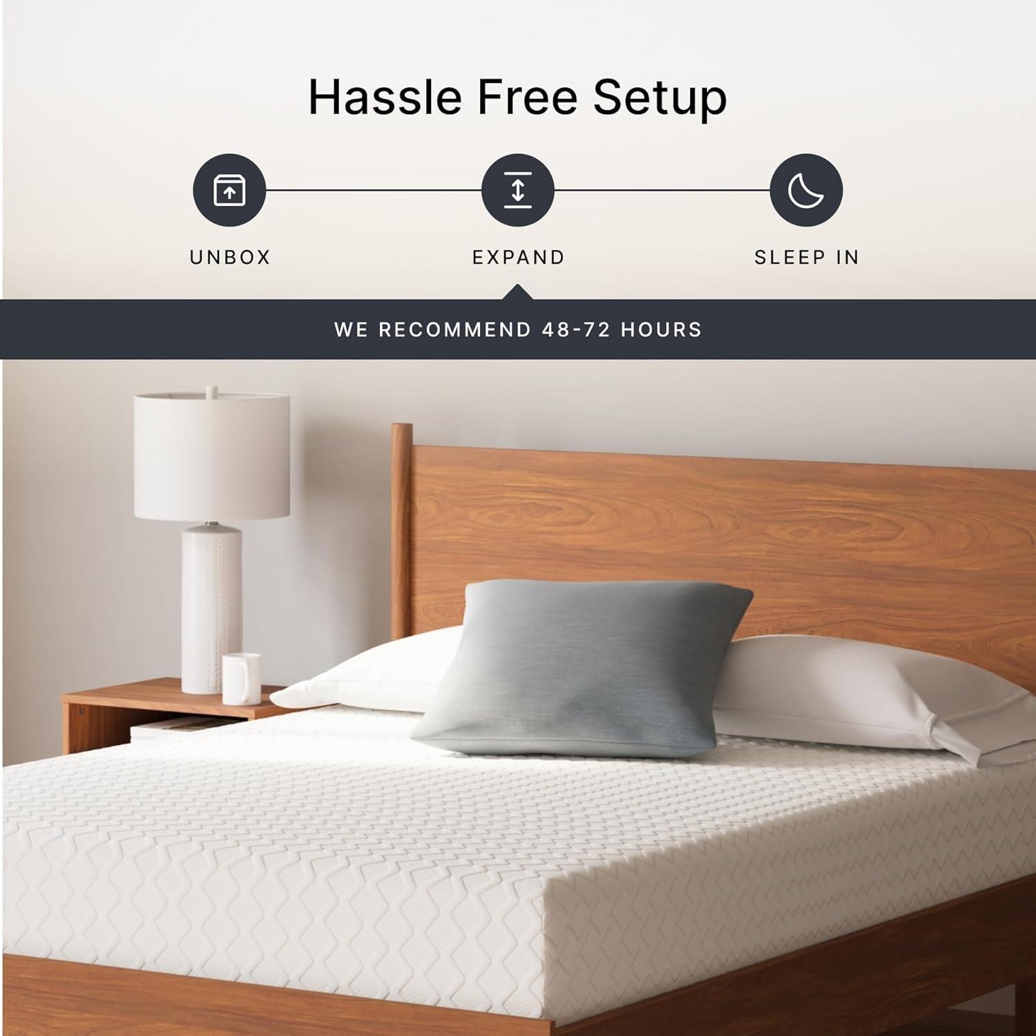 imageSignature Design by Ashley Full Size Chime 8 Inch Medium Firm Gel Memory Foam Mattress with Green Tea ampamp Charcoal Extract Fiberglass Free Mattress In A BoxTwin