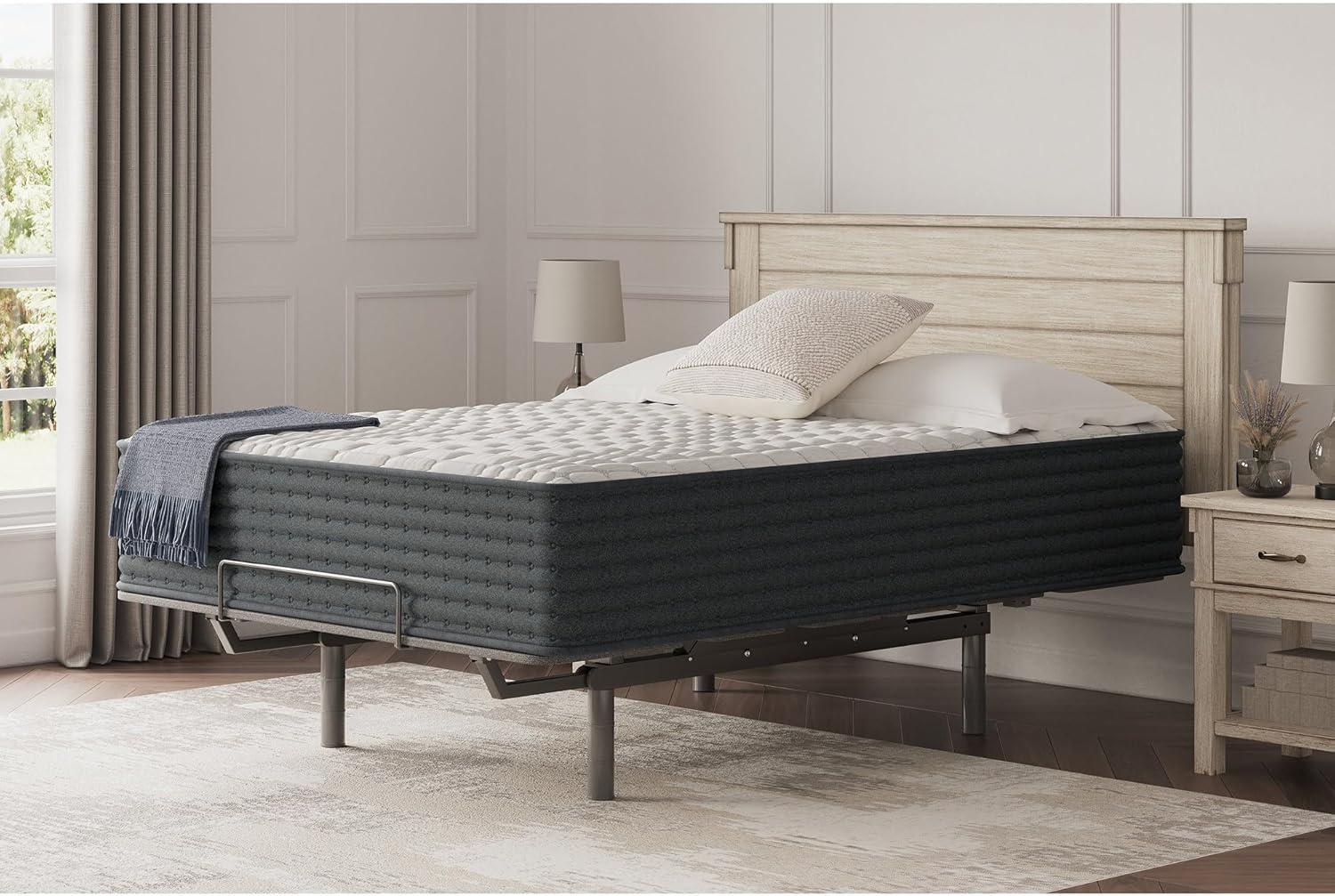 imageSignature Design by Ashley Full Size Chime 8 Inch Medium Firm Innerspring Mattress with Pressure Relief Quilt Foam Fiberglass Free Mattress In A BoxCalifornia King