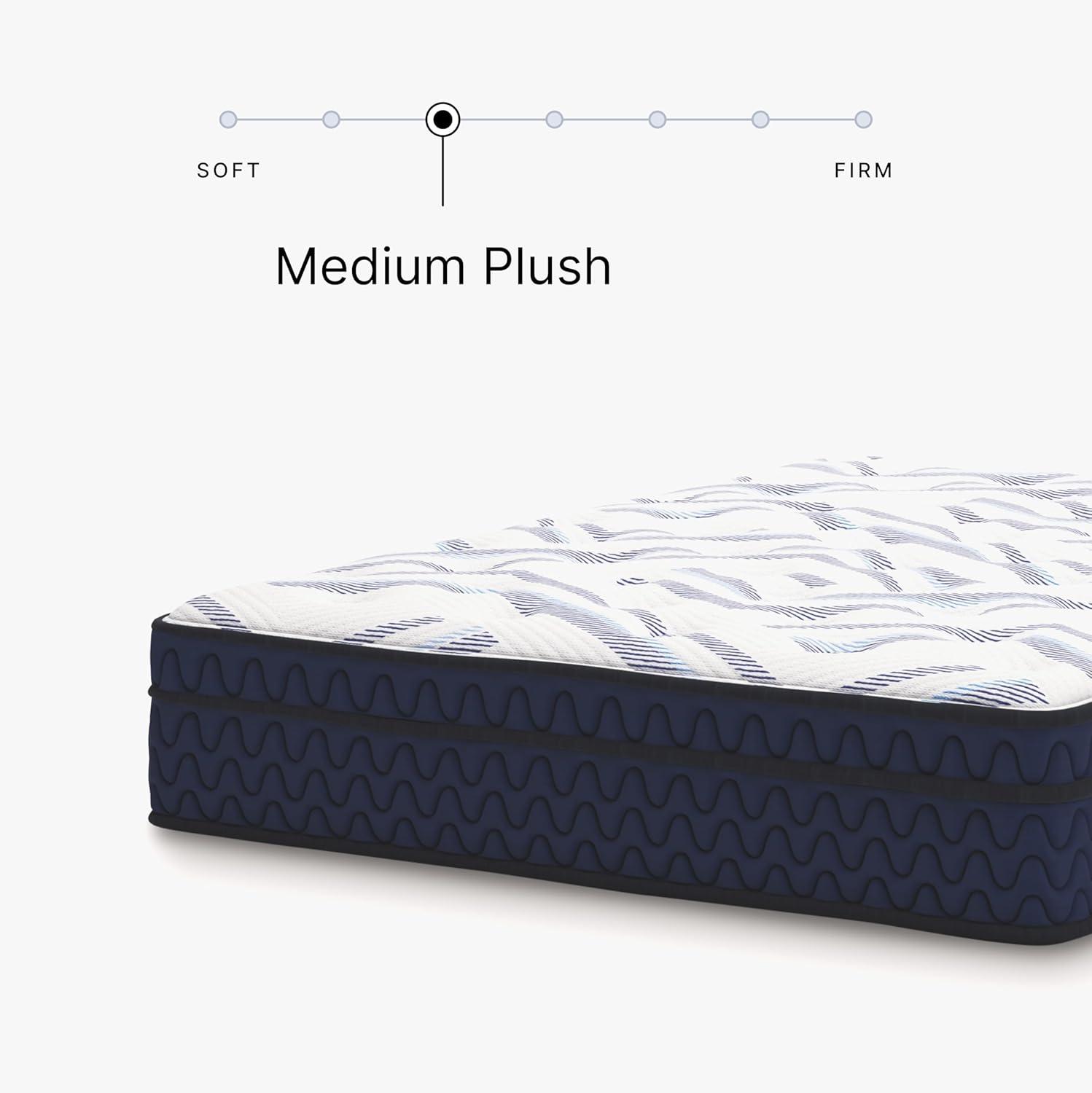 imageSignature Design by Ashley Full Size Chime 8 Inch Medium Firm Innerspring Mattress with Pressure Relief Quilt Foam Fiberglass Free Mattress In A BoxCalifornia King