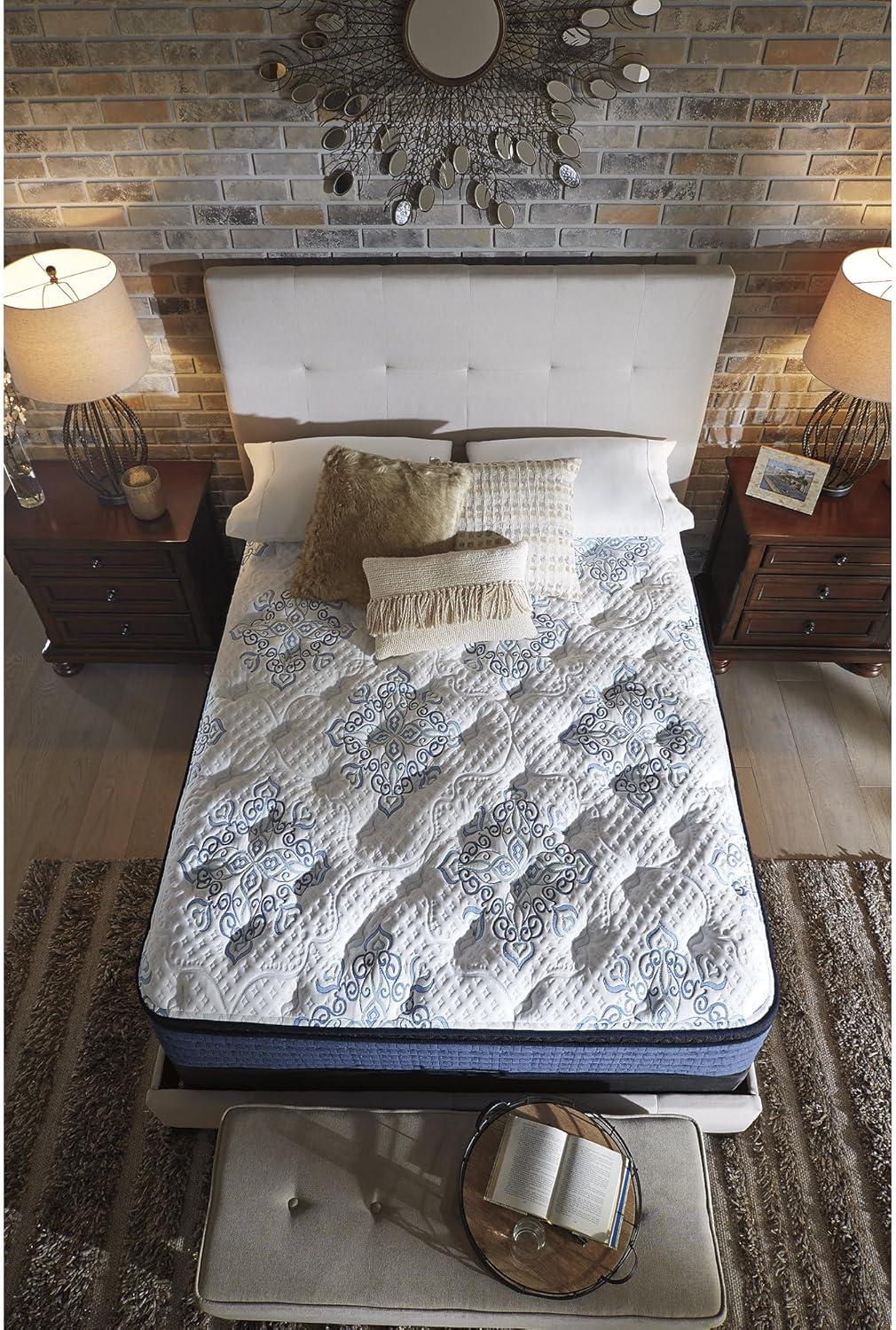 imageSignature Design by Ashley Full Size Chime 8 Inch Medium Firm Innerspring Mattress with Pressure Relief Quilt Foam Fiberglass Free Mattress In A BoxCalifornia King