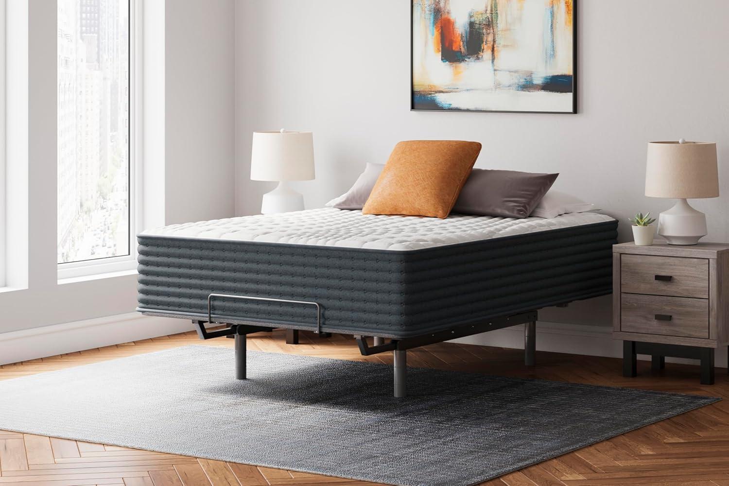 imageSignature Design by Ashley Full Size Chime 8 Inch Medium Firm Innerspring Mattress with Pressure Relief Quilt Foam Fiberglass Free Mattress In A BoxCalifornia King