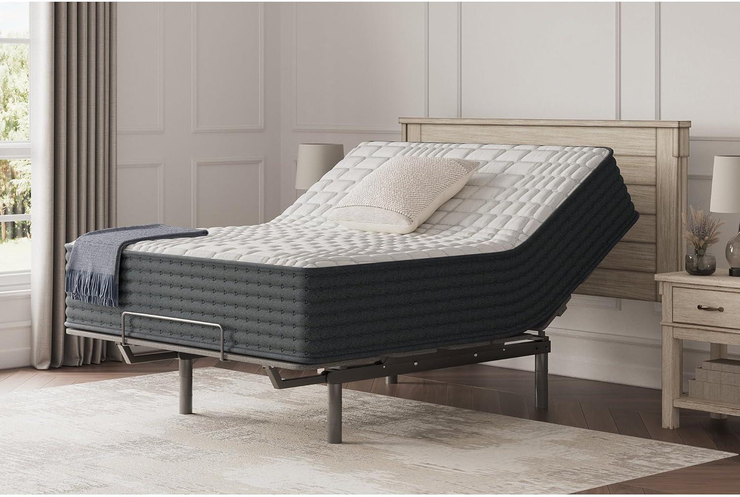 imageSignature Design by Ashley Full Size Chime 8 Inch Medium Firm Innerspring Mattress with Pressure Relief Quilt Foam Fiberglass Free Mattress In A BoxCalifornia King