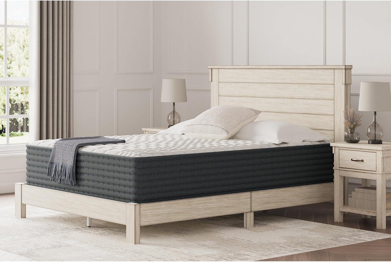 imageSignature Design by Ashley Full Size Chime 8 Inch Medium Firm Innerspring Mattress with Pressure Relief Quilt Foam Fiberglass Free Mattress In A BoxCalifornia King