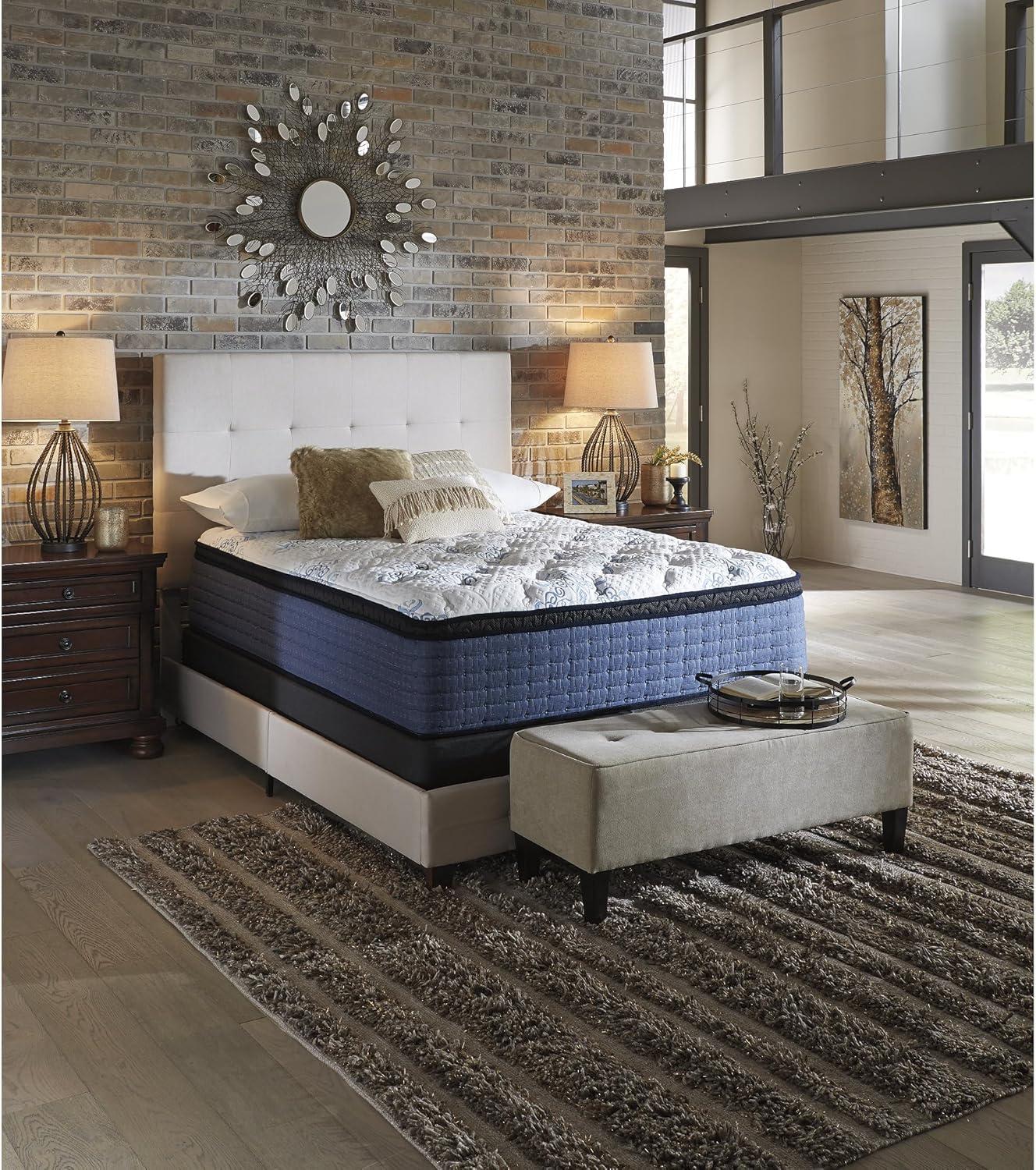imageSignature Design by Ashley Full Size Chime 8 Inch Medium Firm Innerspring Mattress with Pressure Relief Quilt Foam Fiberglass Free Mattress In A BoxCalifornia King