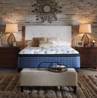 imageSignature Design by Ashley Full Size Chime 8 Inch Medium Firm Innerspring Mattress with Pressure Relief Quilt Foam Fiberglass Free Mattress In A BoxQueen