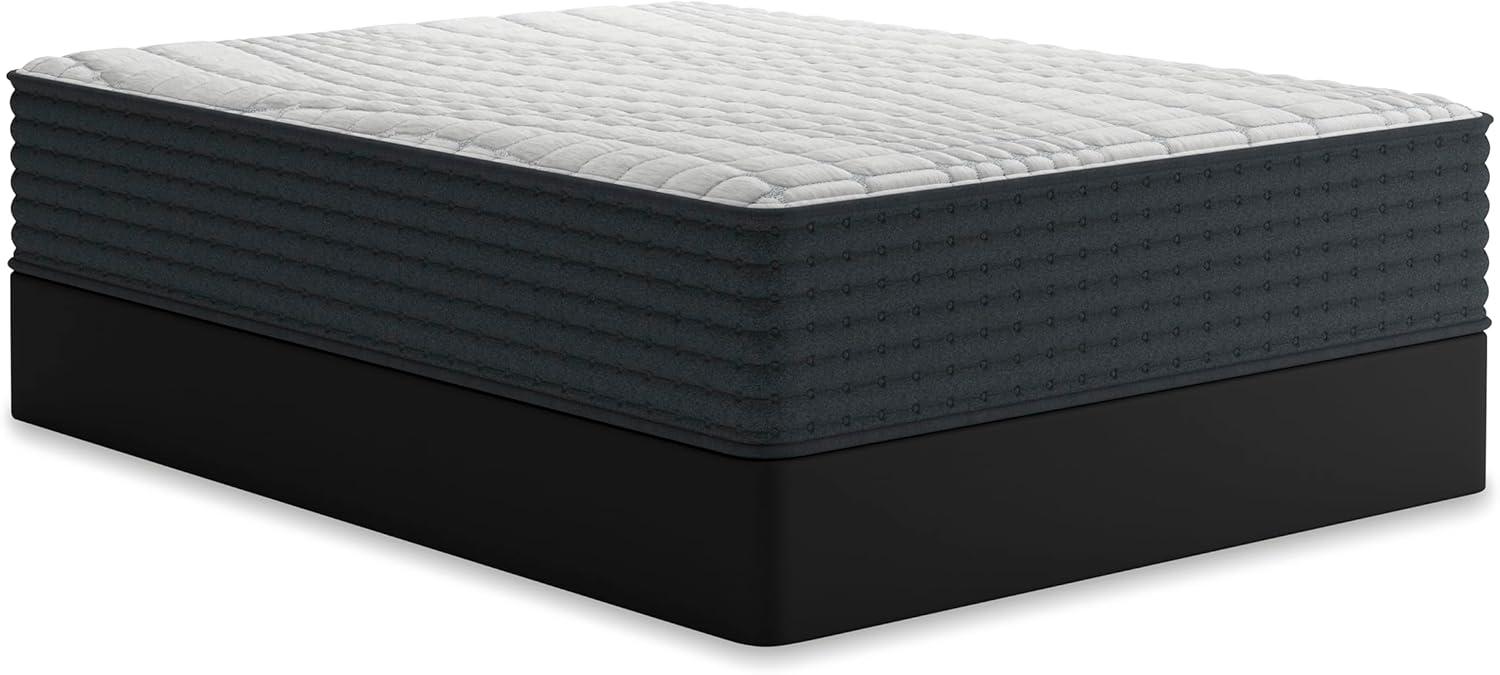 imageSignature Design by Ashley Full Size Chime 8 Inch Medium Firm Innerspring Mattress with Pressure Relief Quilt Foam Fiberglass Free Mattress In A BoxQueen