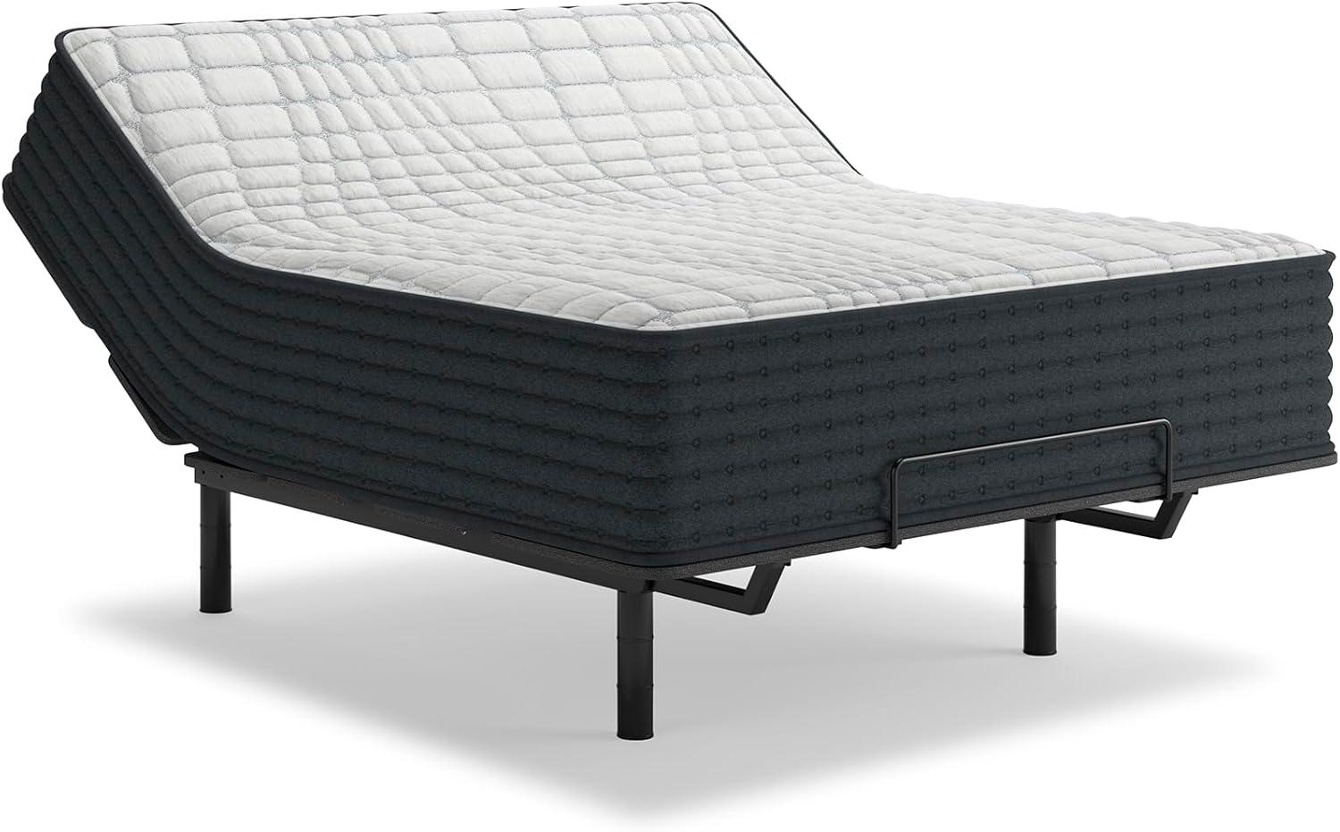 imageSignature Design by Ashley Full Size Chime 8 Inch Medium Firm Innerspring Mattress with Pressure Relief Quilt Foam Fiberglass Free Mattress In A BoxQueen