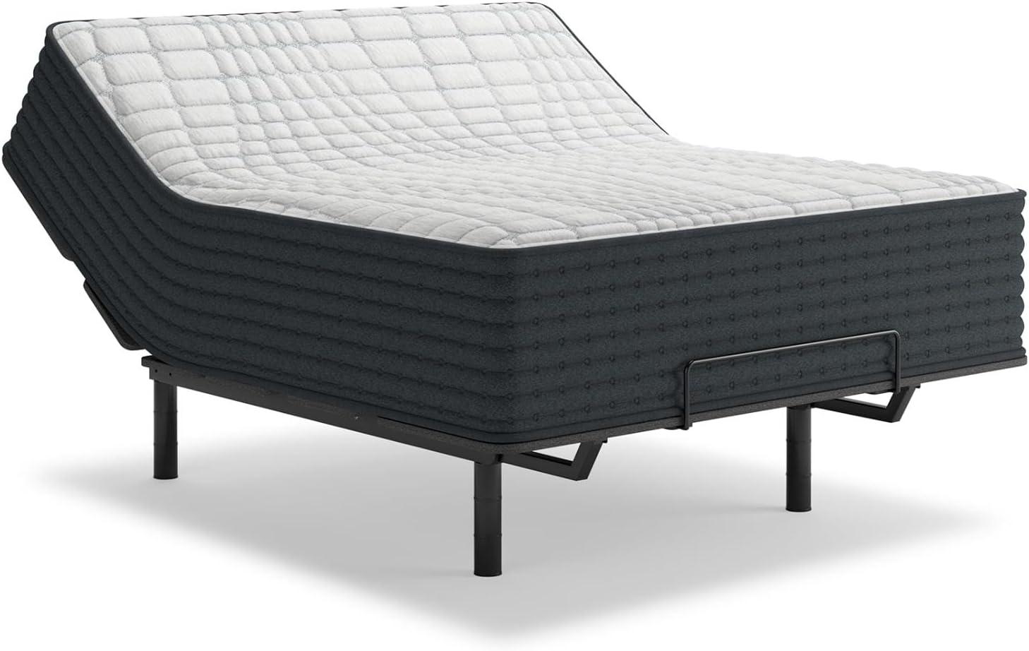 imageSignature Design by Ashley Full Size Chime 8 Inch Medium Firm Innerspring Mattress with Pressure Relief Quilt Foam Fiberglass Free Mattress In A BoxQueen