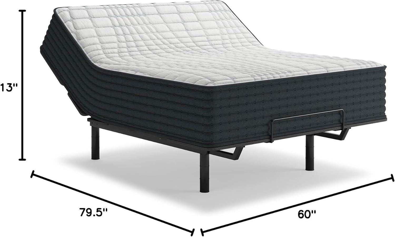imageSignature Design by Ashley Full Size Chime 8 Inch Medium Firm Innerspring Mattress with Pressure Relief Quilt Foam Fiberglass Free Mattress In A BoxQueen
