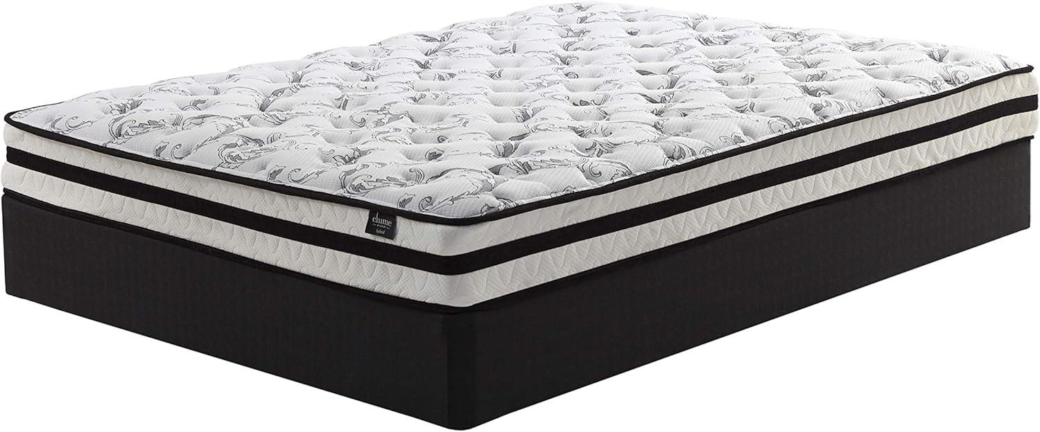 imageSignature Design by Ashley Full Size Chime 8 Inch Medium Firm Innerspring Mattress with Pressure Relief Quilt Foam Fiberglass Free Mattress In A BoxTwin