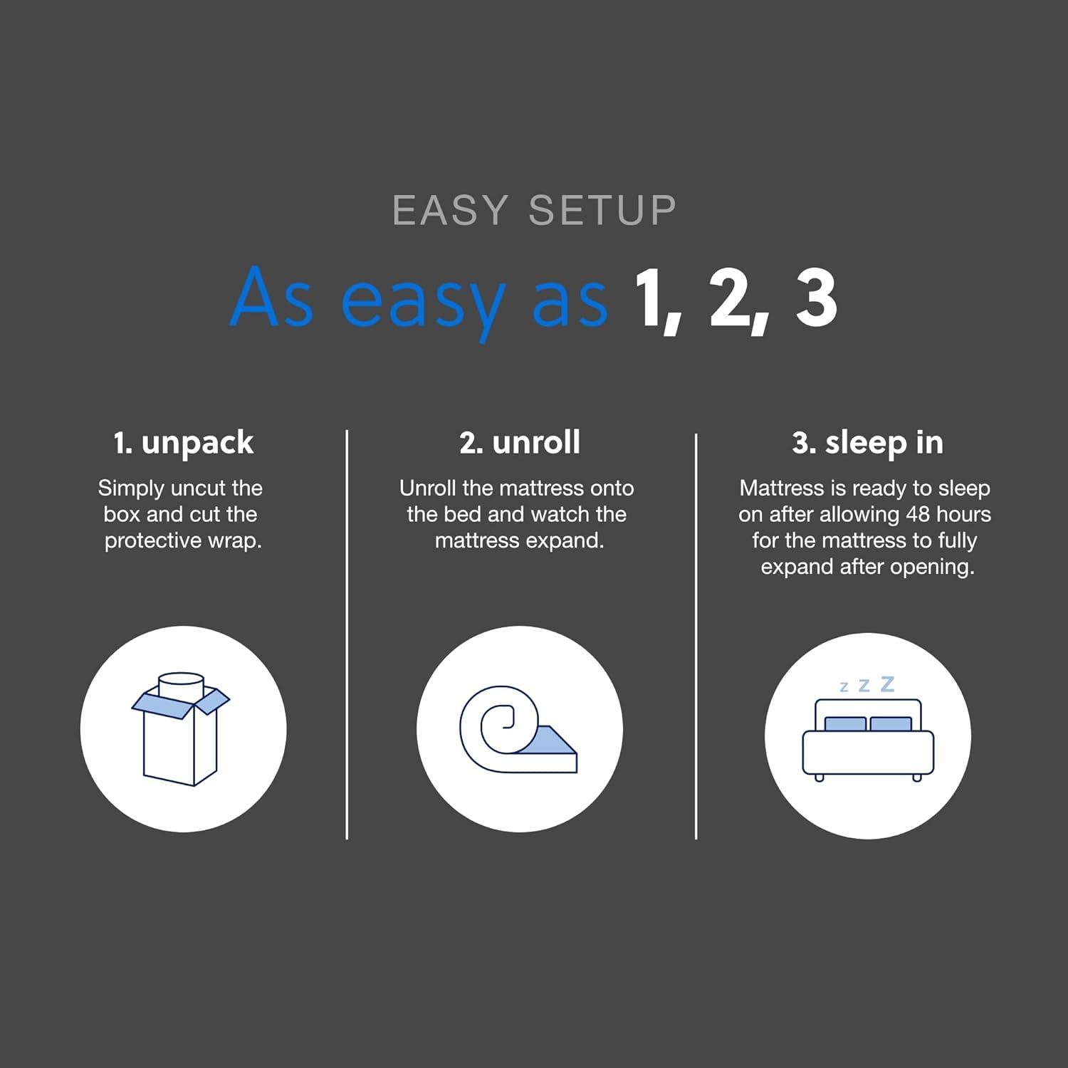 imageSignature Design by Ashley Full Size Chime 8 Inch Medium Firm Innerspring Mattress with Pressure Relief Quilt Foam Fiberglass Free Mattress In A BoxTwin