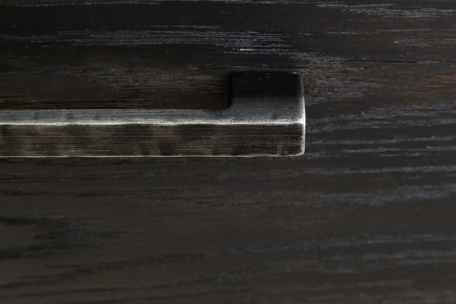 imageSignature Design by Ashley Galliden Urban 2Drawer 80quot TV Stand for TVs up to 91quot with Adjustable Shelves Cabinets Cord Openings BlackBlack