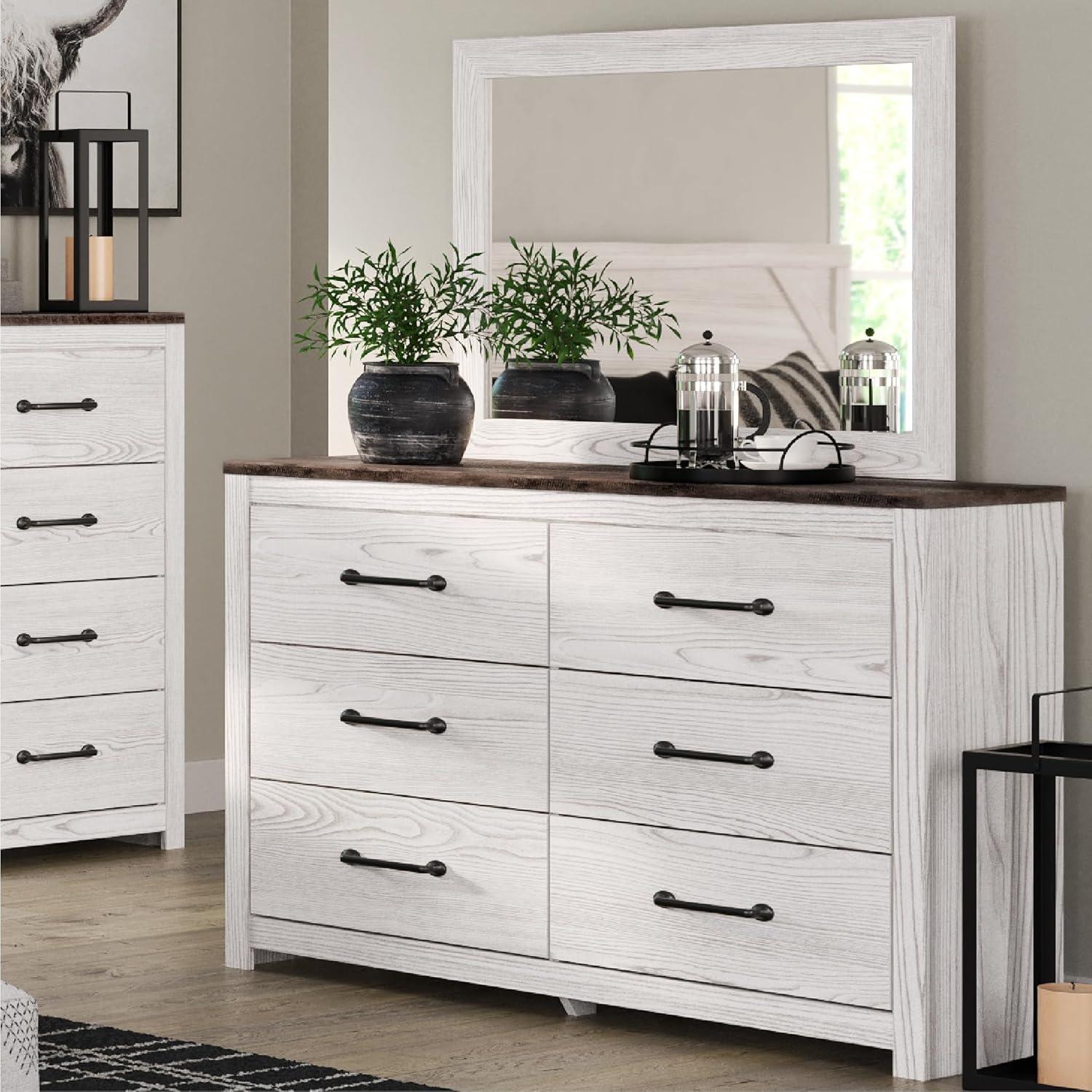 imageSignature Design by Ashley Gerridan Casual King Panel Bed with Sconce Lights and Metal Slats Foundation or Box Spring Needed WhiteWhiteGray