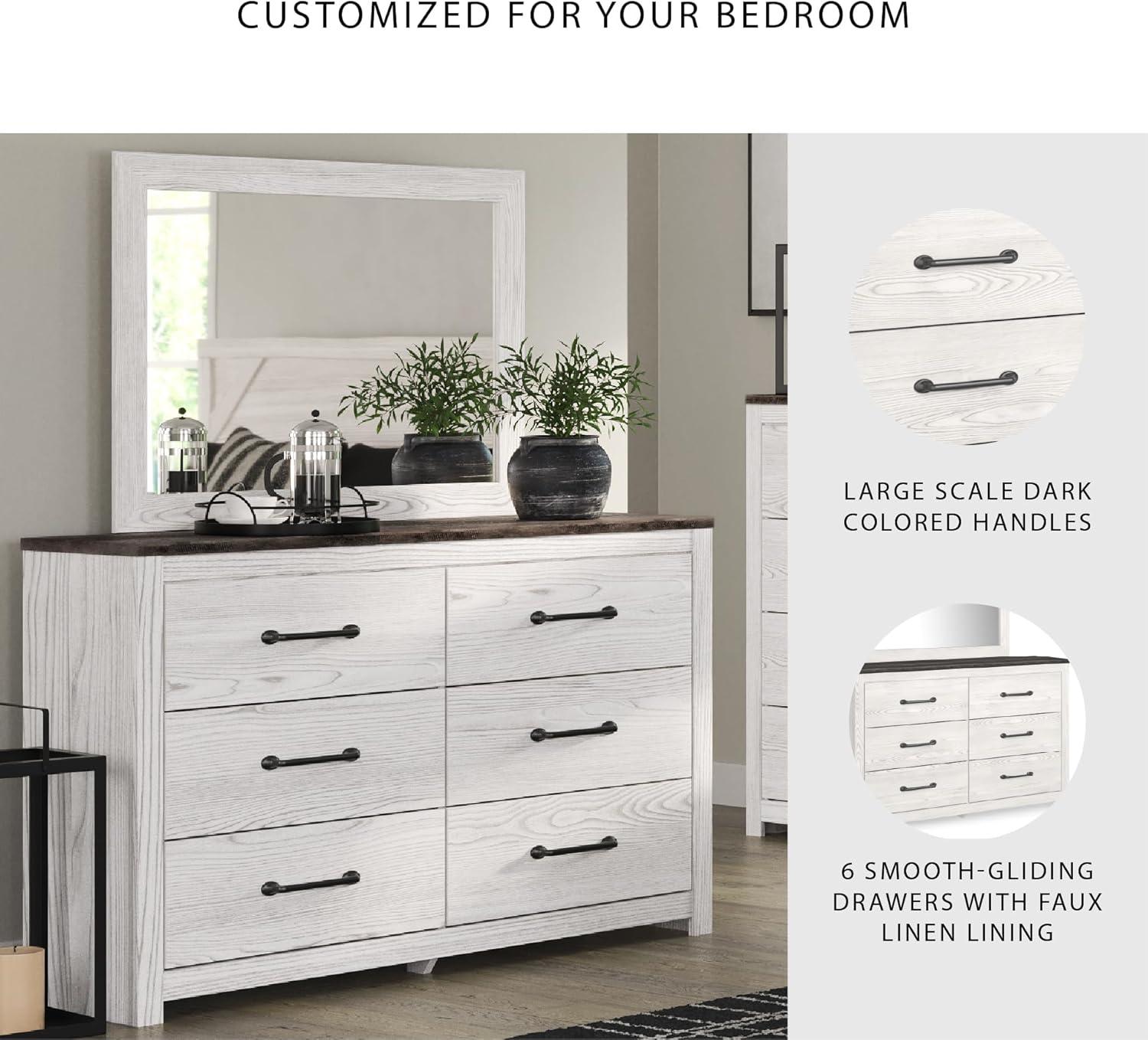 imageSignature Design by Ashley Gerridan Casual King Panel Bed with Sconce Lights and Metal Slats Foundation or Box Spring Needed WhiteWhiteGray