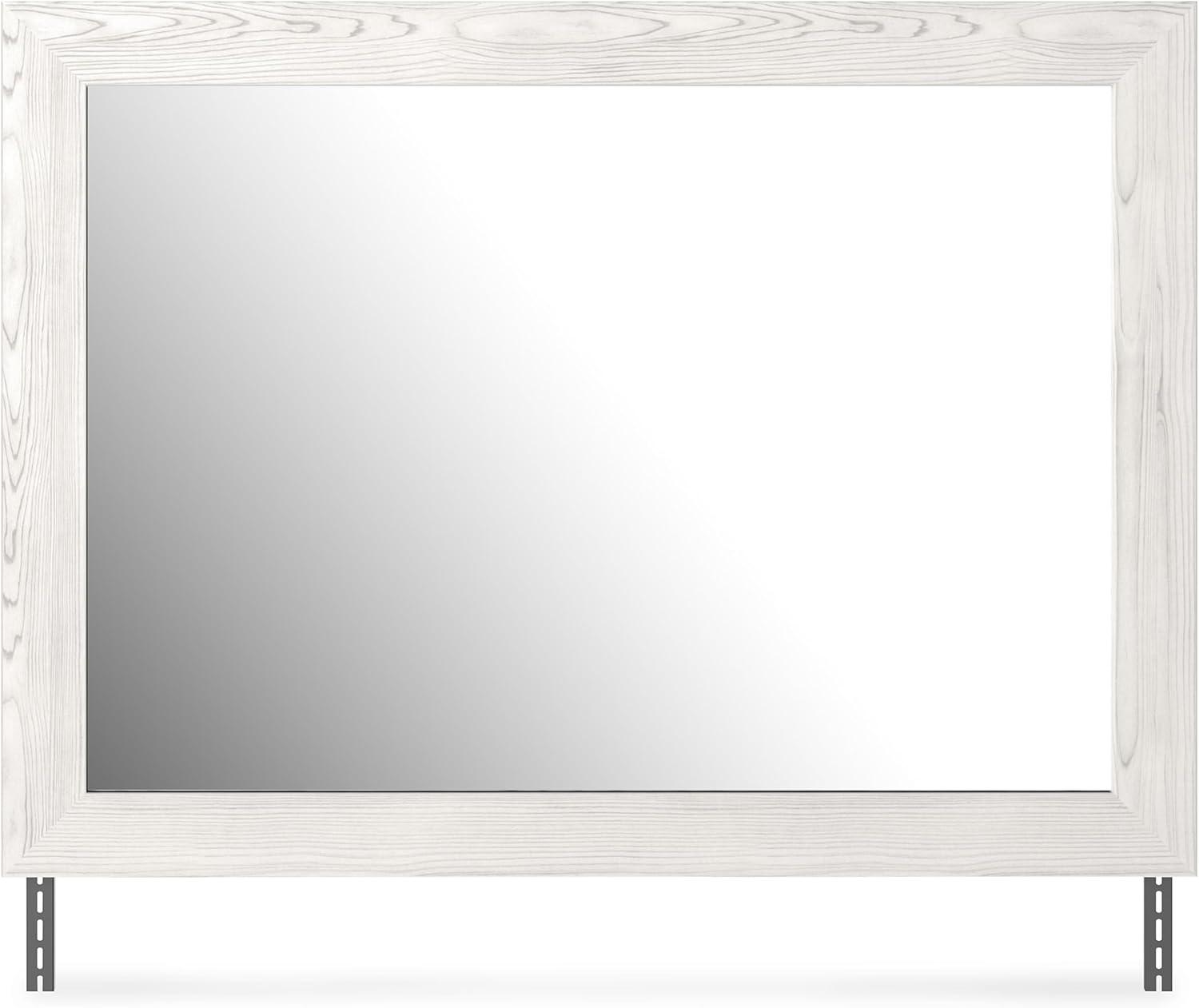 imageSignature Design by Ashley Gerridan Casual King Panel Bed with Sconce Lights and Metal Slats Foundation or Box Spring Needed WhiteWhiteGray