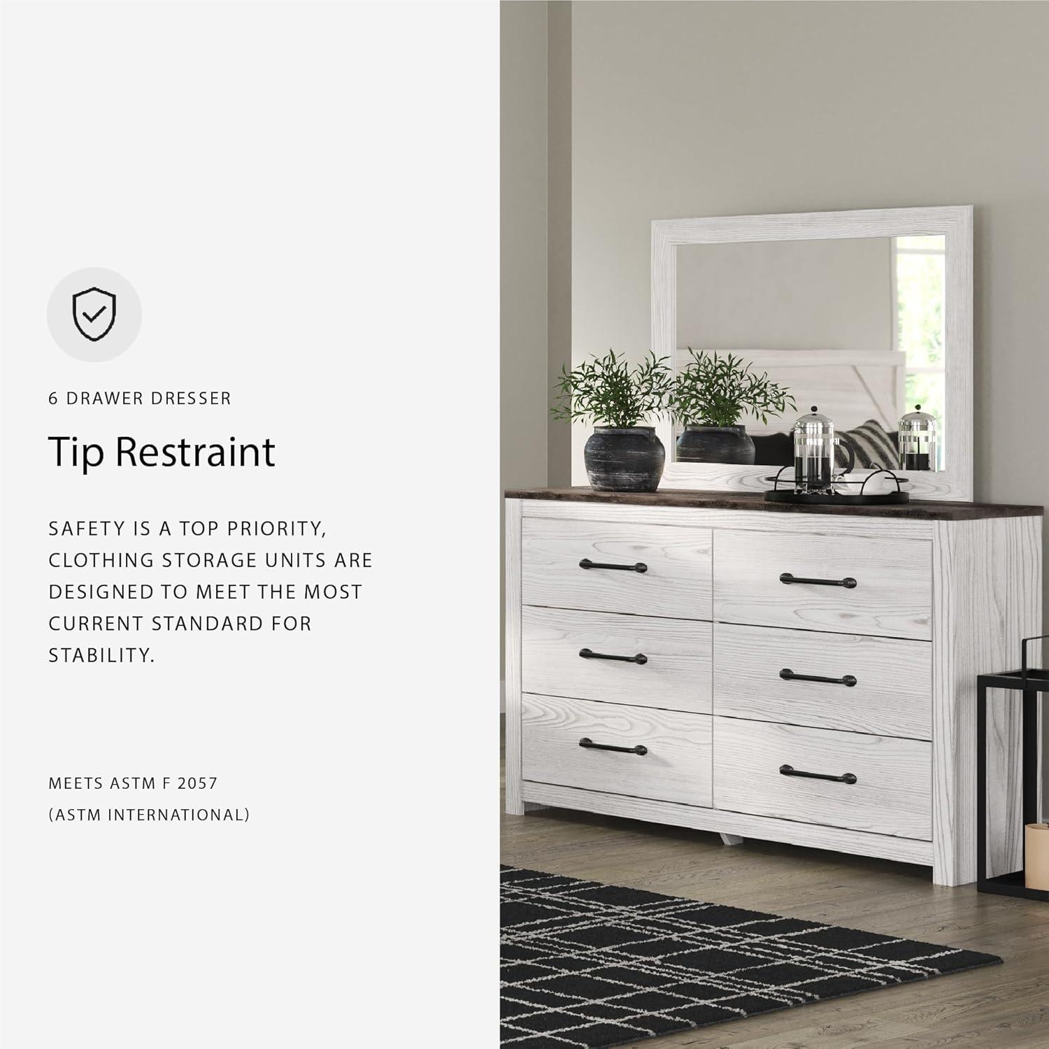 imageSignature Design by Ashley Gerridan Casual King Panel Bed with Sconce Lights and Metal Slats Foundation or Box Spring Needed WhiteWhiteGray