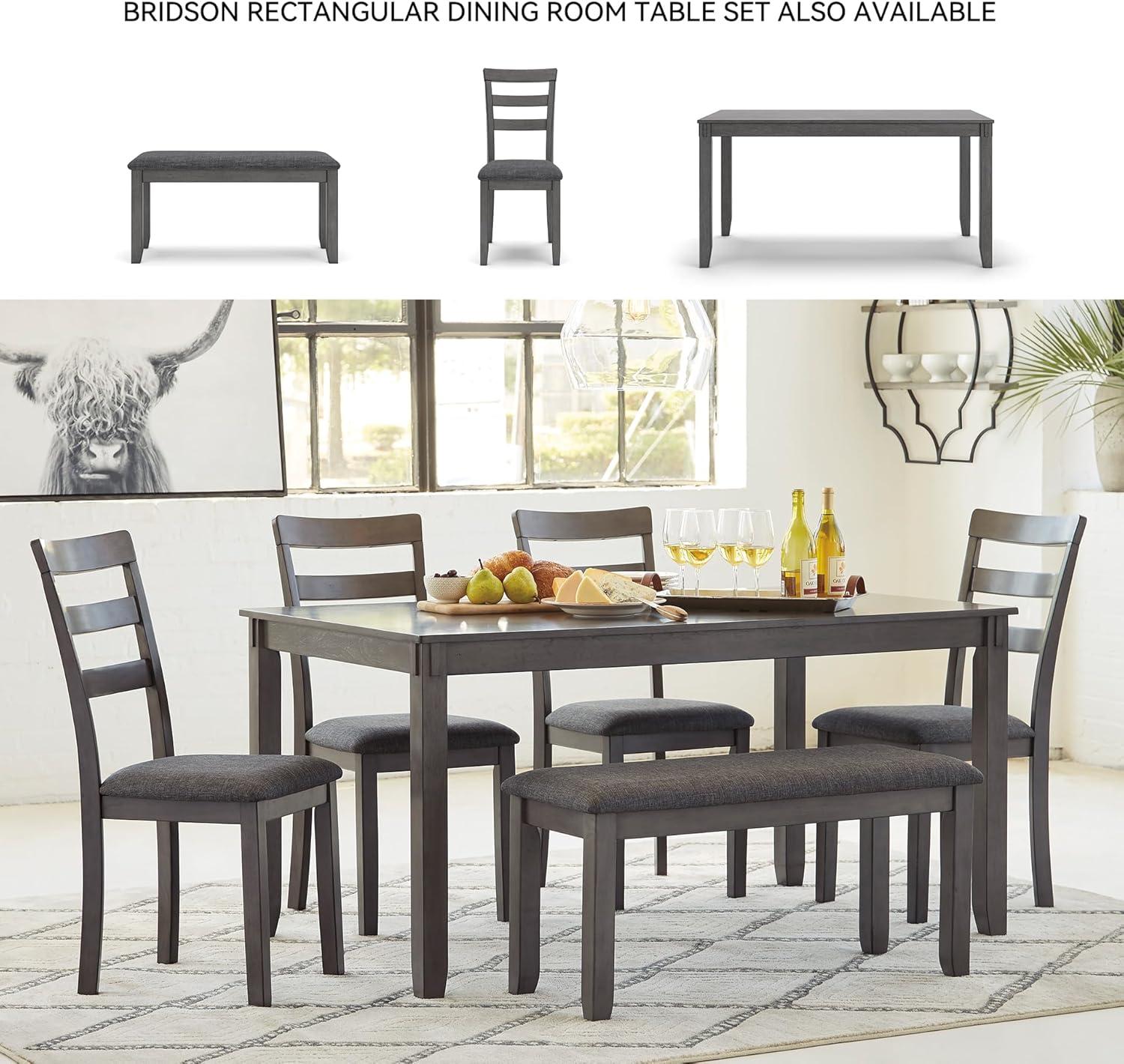 imageSignature Design by Ashley Gesthaven Casual Counter Height Dining Table and 4 Bar Stools Set of 5 Light Brown ampamp Dark BrownGrey