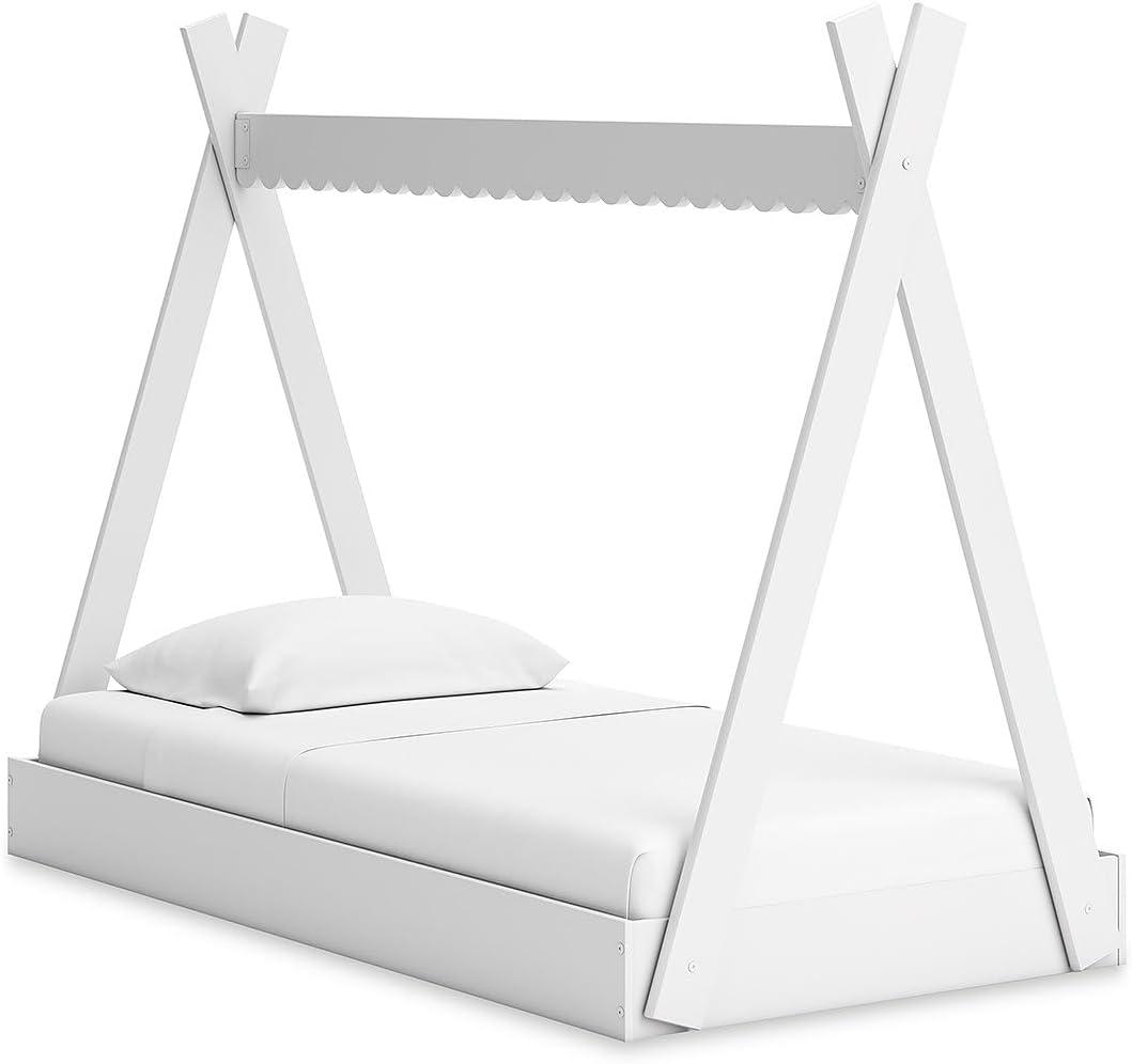 imageSignature Design by Ashley Hallityn Kids Twin Tent Bed WhiteTwin