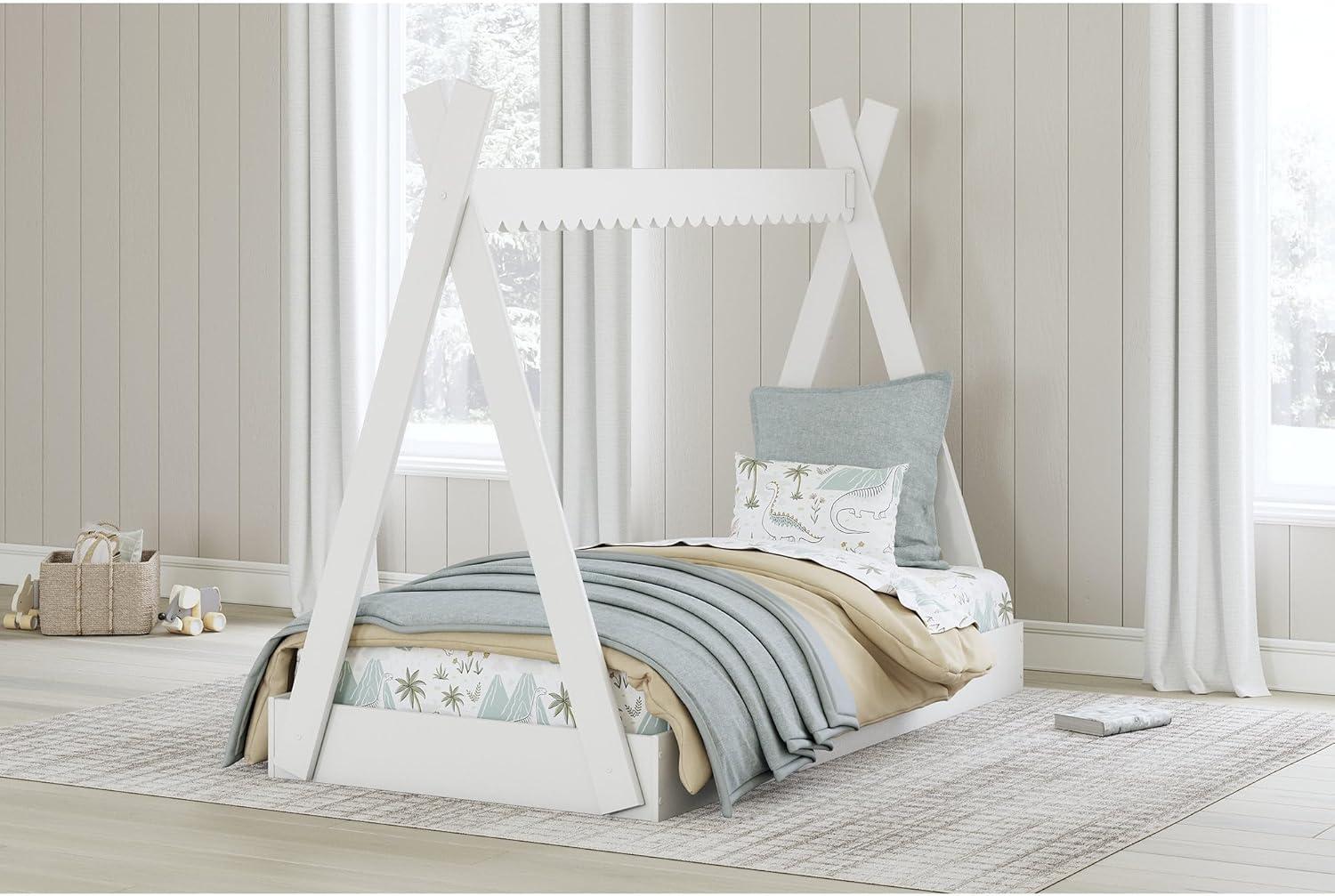 imageSignature Design by Ashley Hallityn Kids Twin Tent Bed WhiteTwin