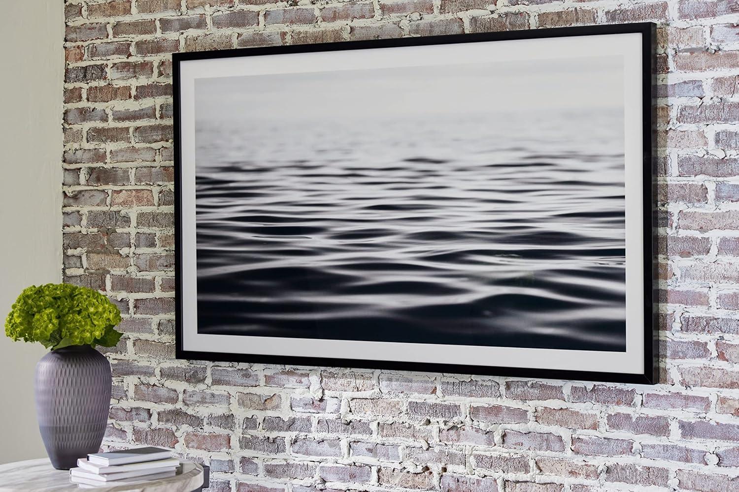 imageSignature Design by Ashley Kierlett Modern Framed Sea Print Wall Art 63 x 37 Inches Black ampamp White