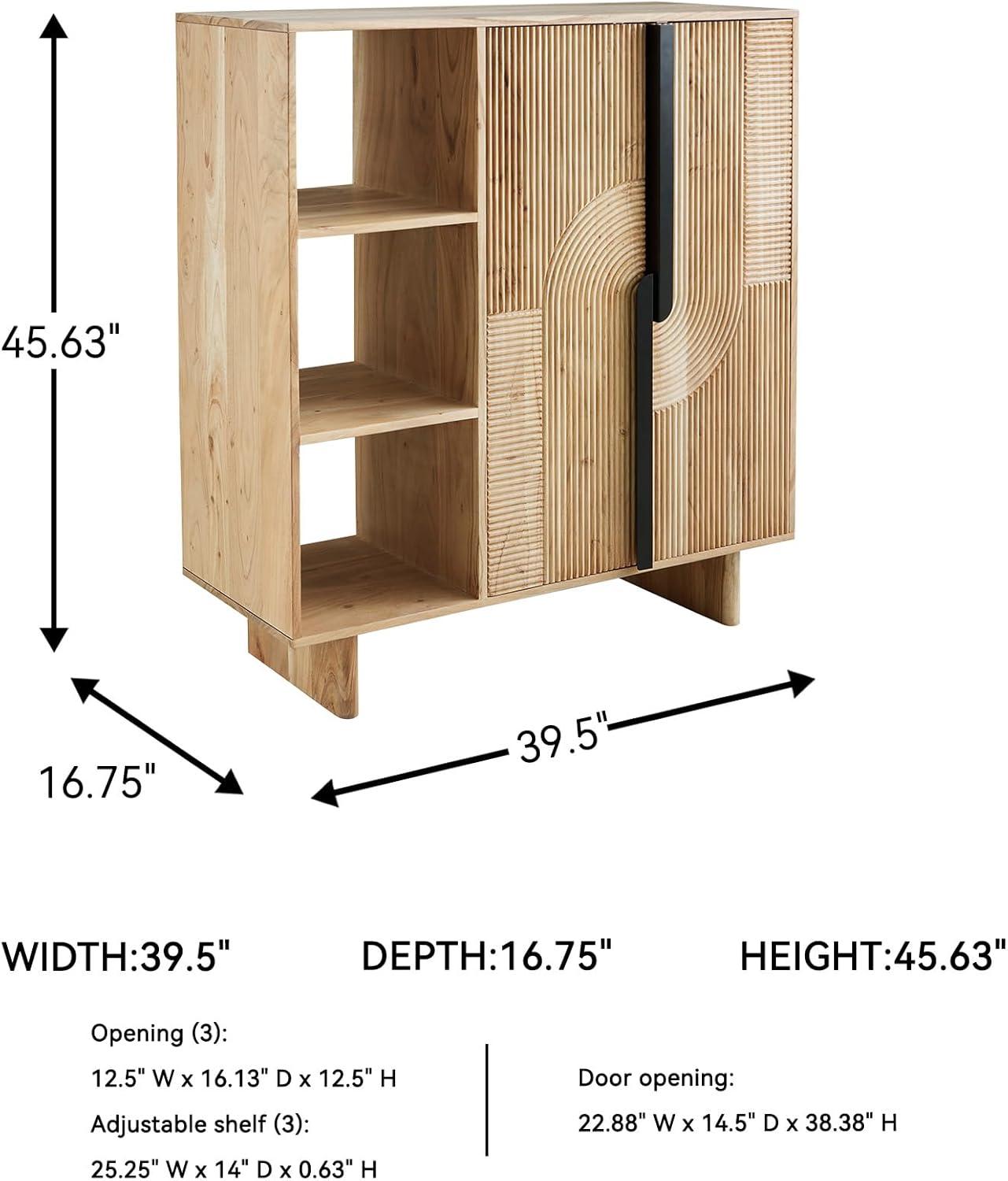 imageSignature Design by Ashley Kierwell Farmhouse 2Door Accent Cabinet with Adjustable Shelves Beige