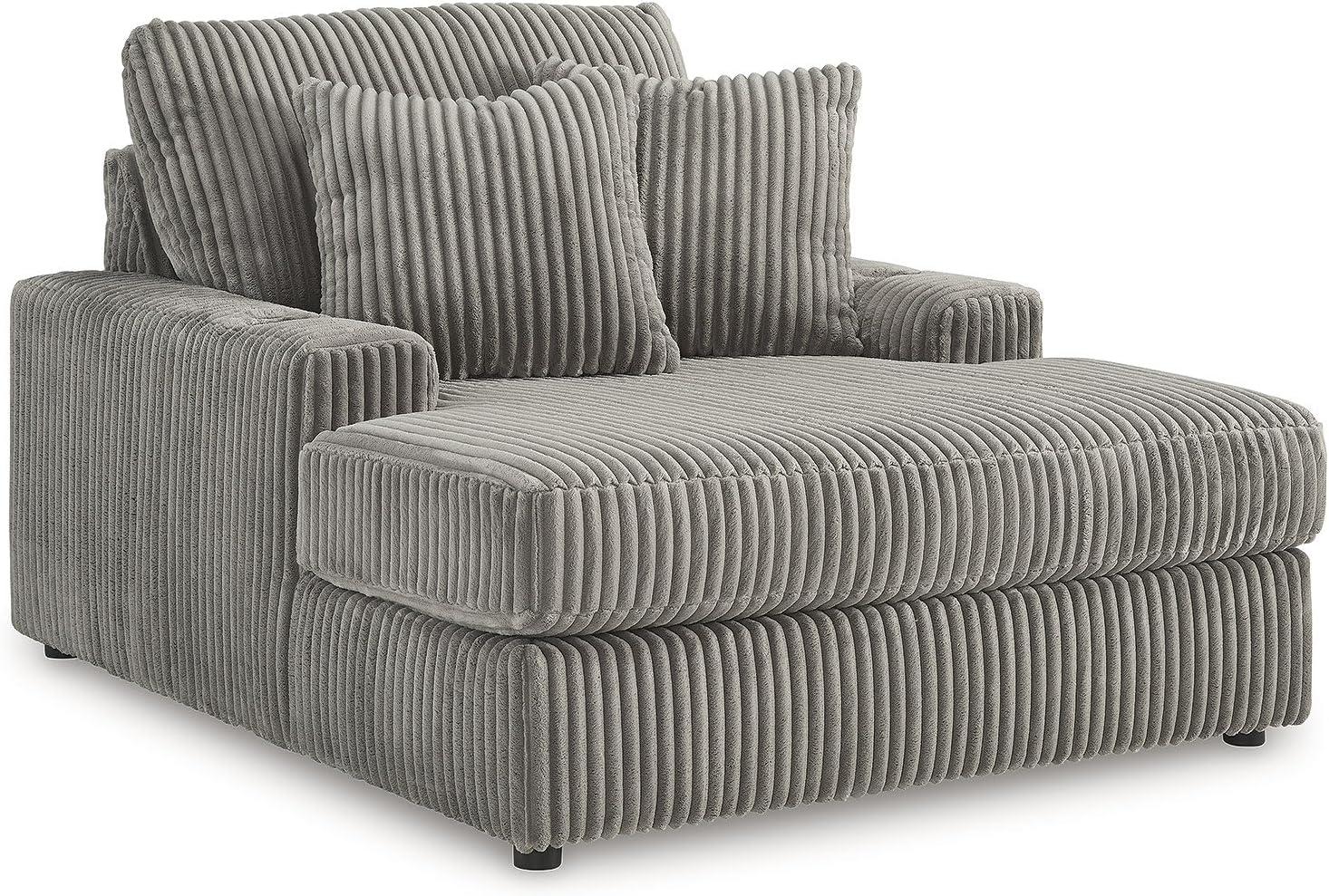 imageSignature Design by Ashley Lindyn Contemporary 3Piece Sofa with Reversible Cushions WhiteGrey