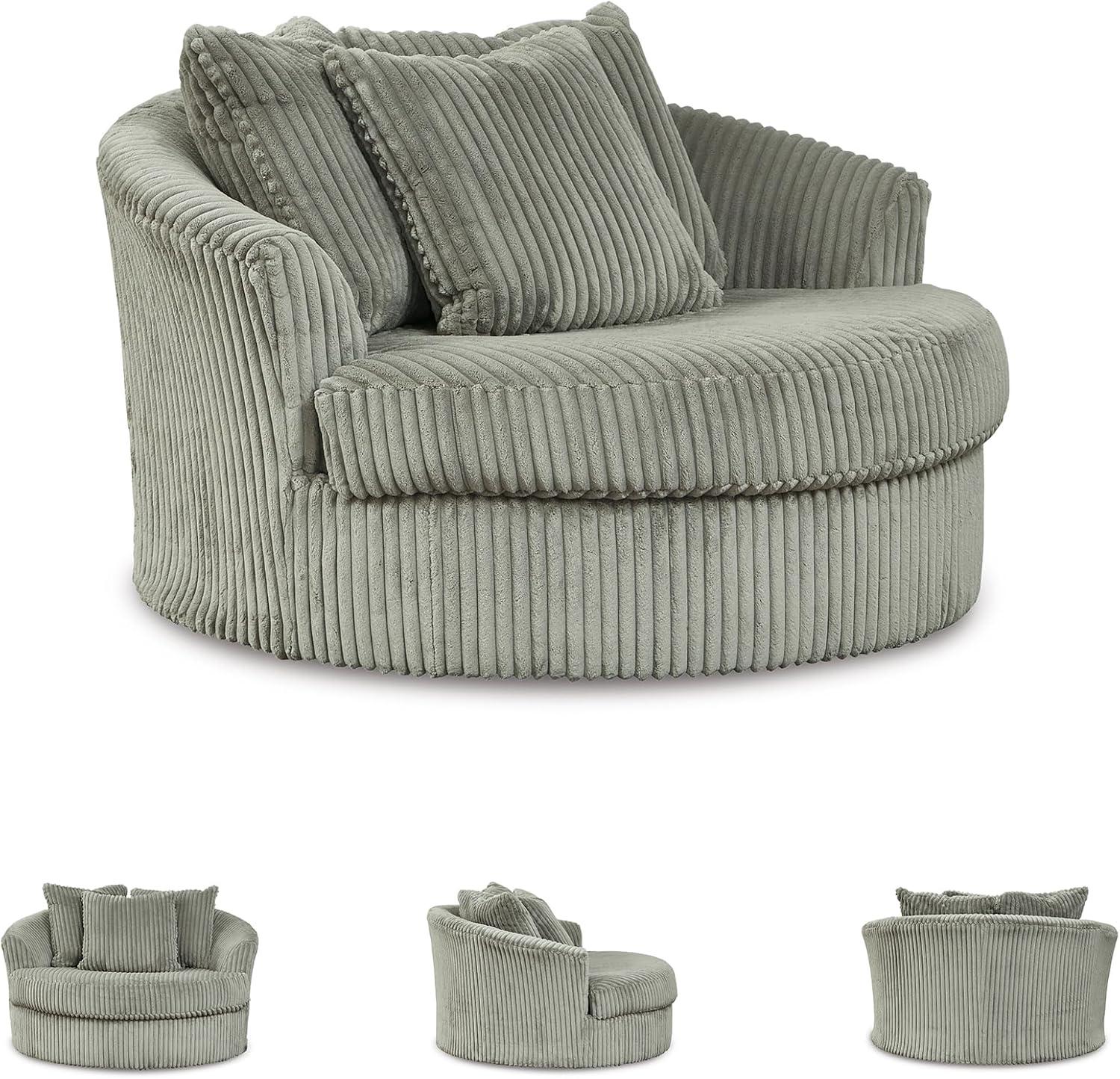 imageSignature Design by Ashley Lindyn Contemporary 3Piece Sofa with Reversible Cushions WhiteGrey