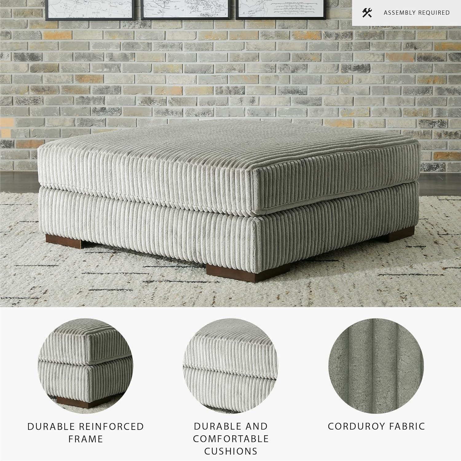 imageSignature Design by Ashley Lindyn Contemporary 3Piece Sofa with Reversible Cushions WhiteGrey