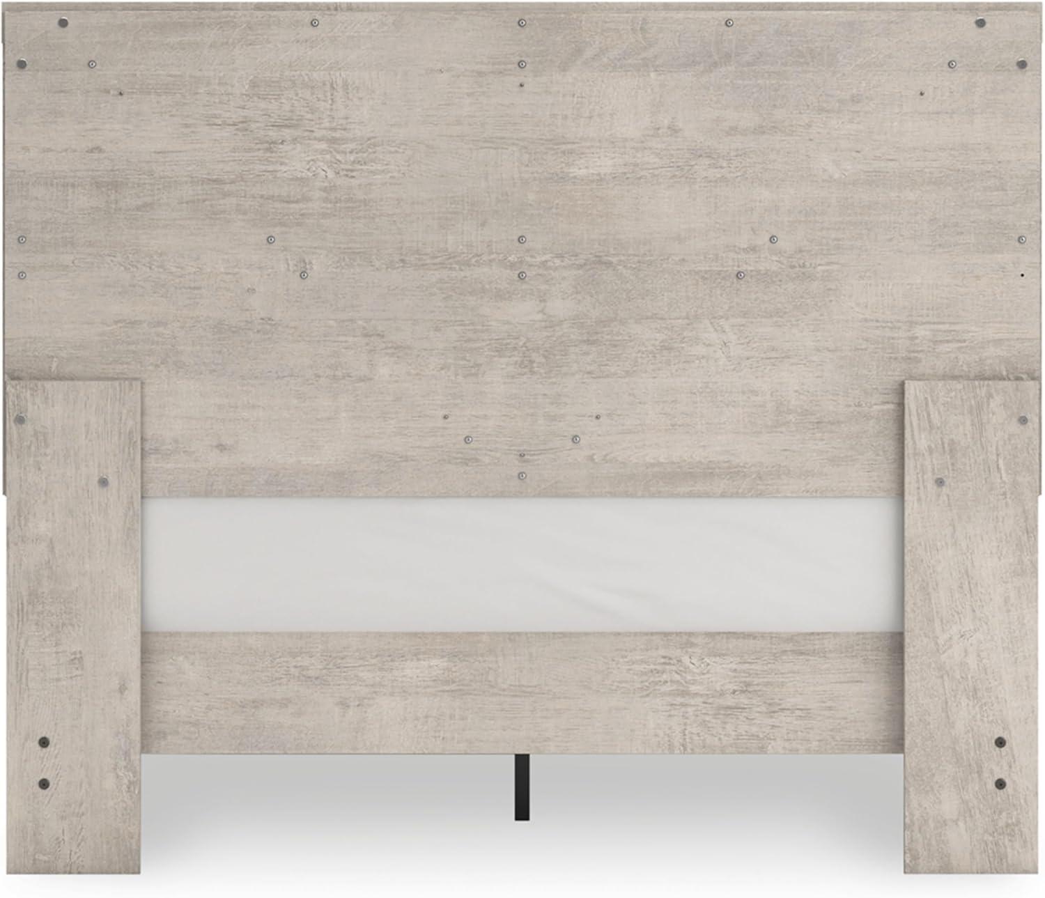 imageSignature Design by Ashley Neilsville Butcher Block Style Platform Bed Full Rustic GrayLight Gray