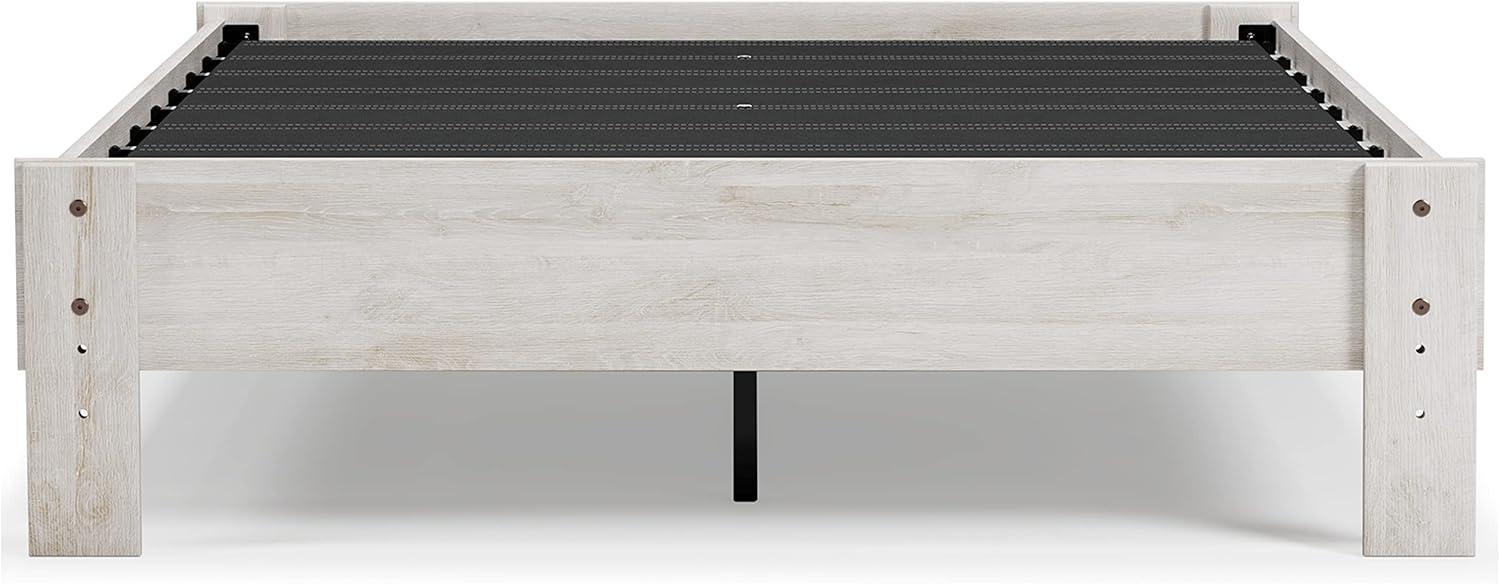 imageSignature Design by Ashley Neilsville Butcher Block Style Platform Bed Full Rustic GrayWhitewash