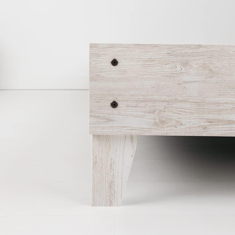 imageSignature Design by Ashley Neilsville Butcher Block Style Platform Bed Full Rustic GrayWhitewash